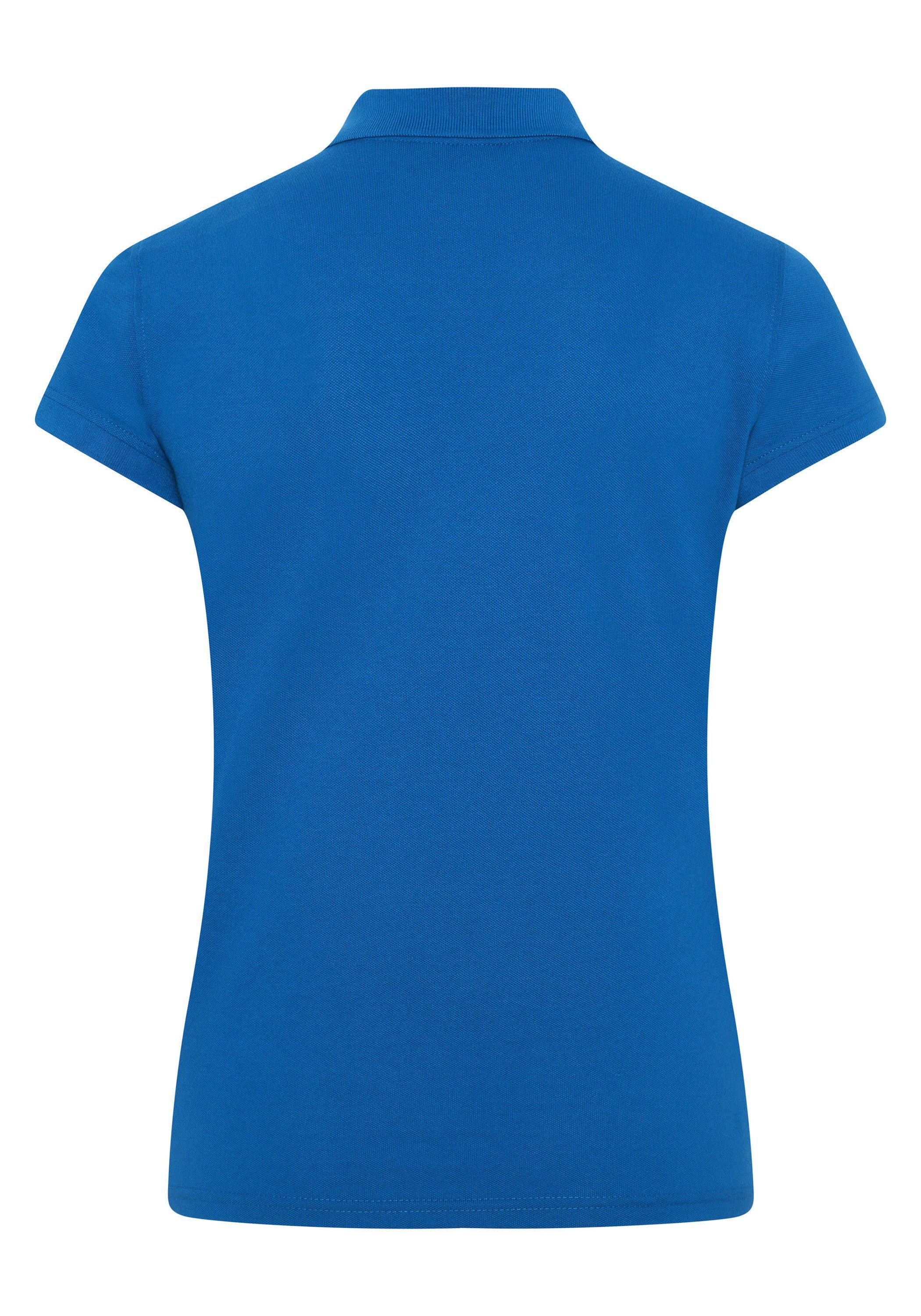 Expand Poloshirt aus royal blau Material strapazierfähigem