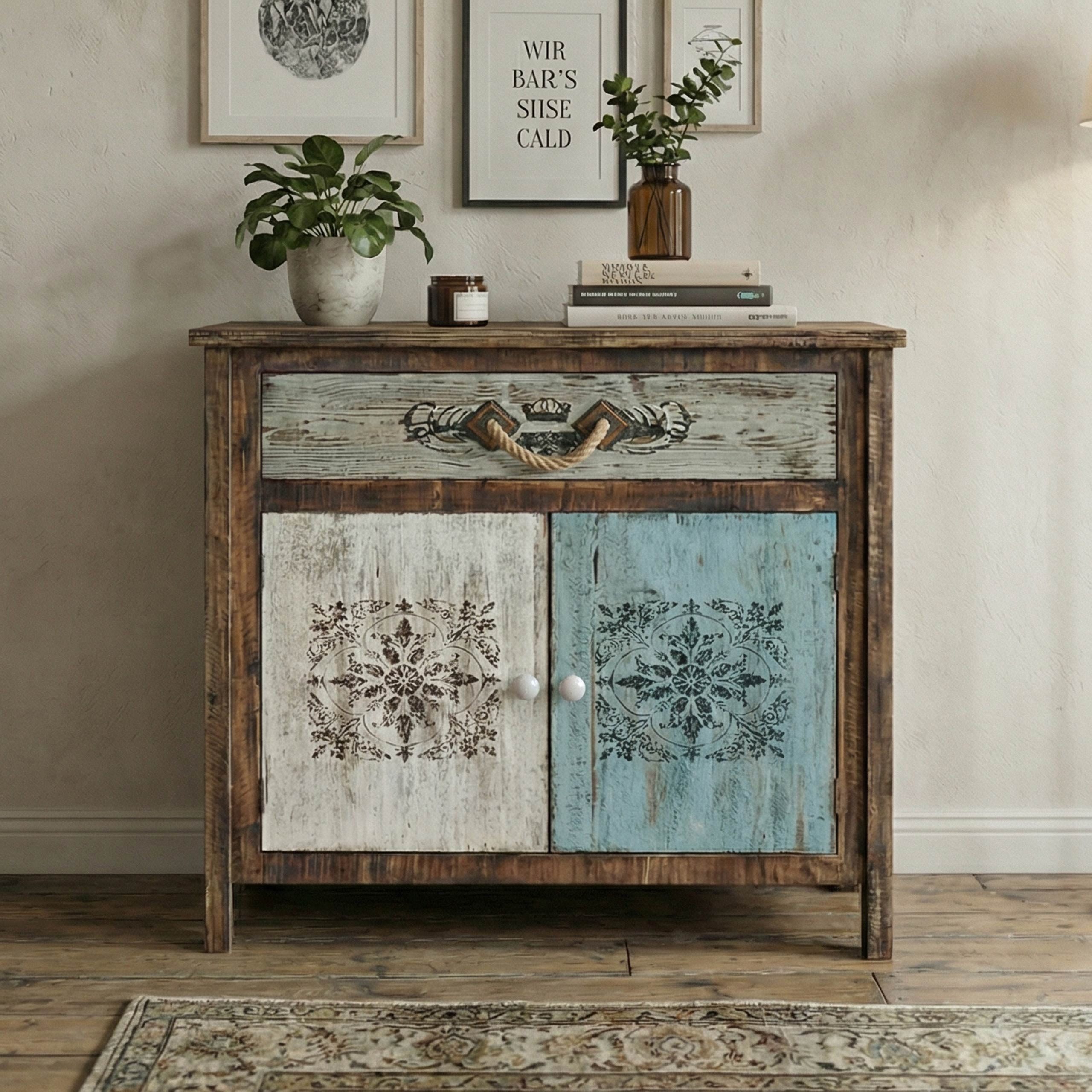 MCW Kommode Vigo, Rustikale Optik durch Seilgriffe, Schubladenstopper, fertig montiert