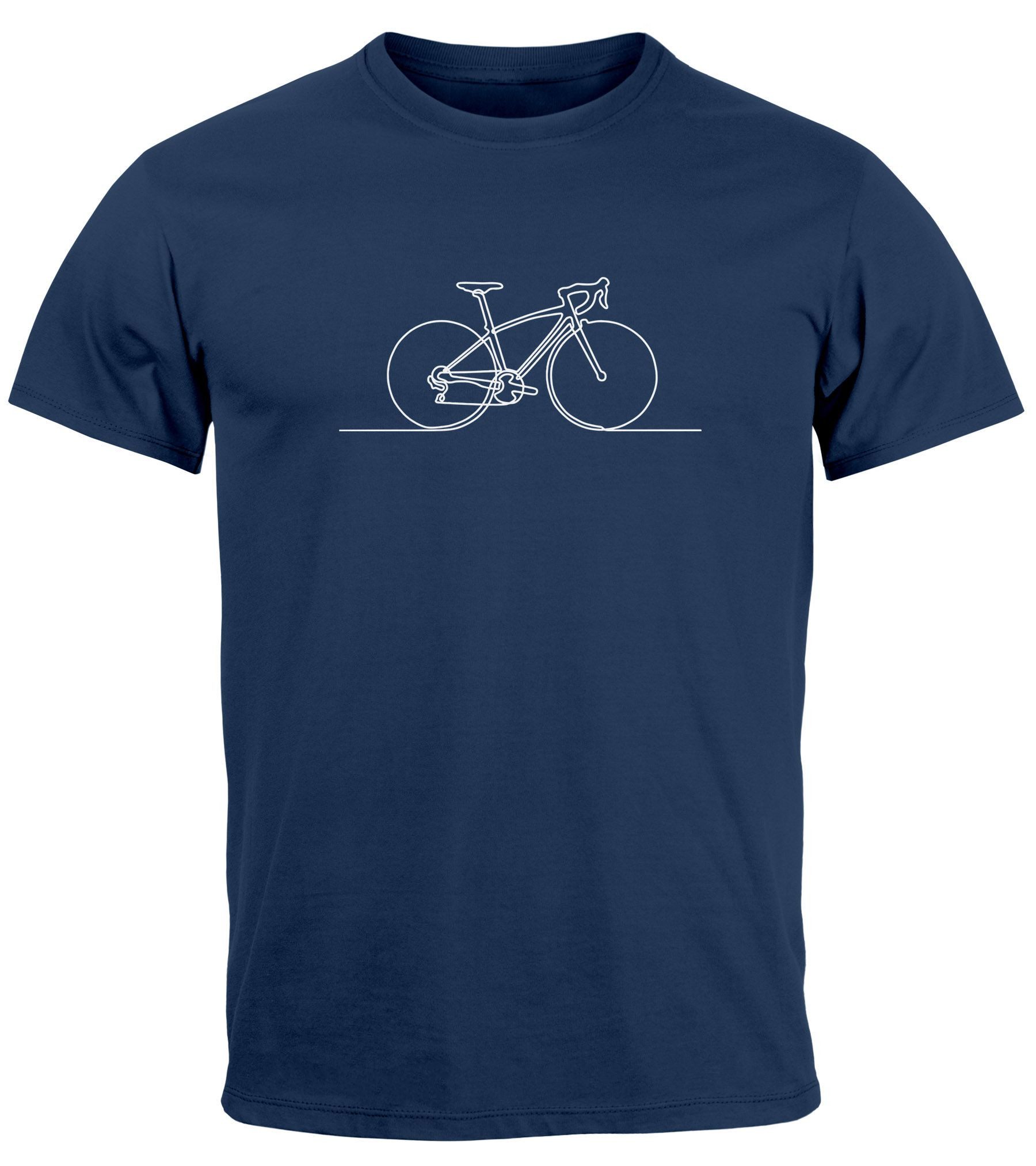 Neverless Print-Shirt Herren T-Shirt Fahrrad Radfahrer günstig online kaufen