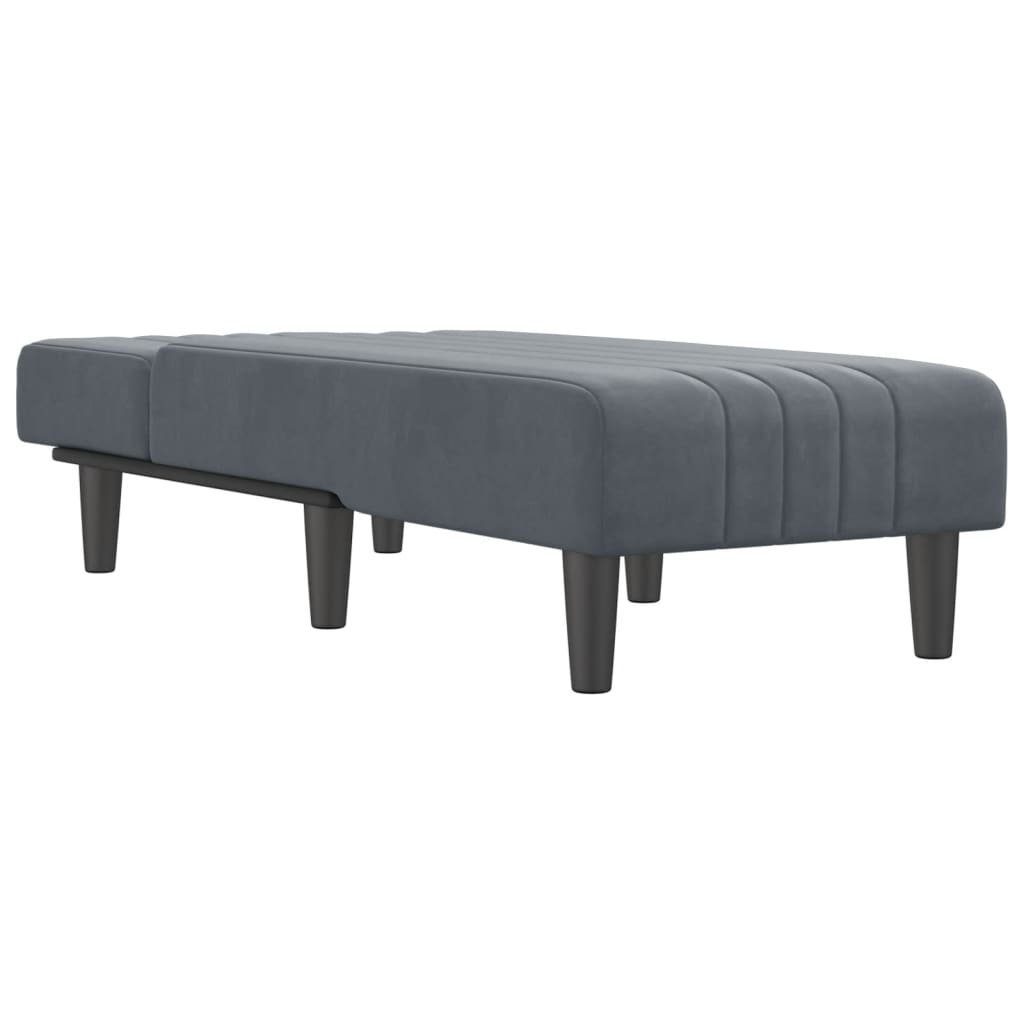 vidaXL Sitzbank Chaiselongue Dunkelgrau Samt
