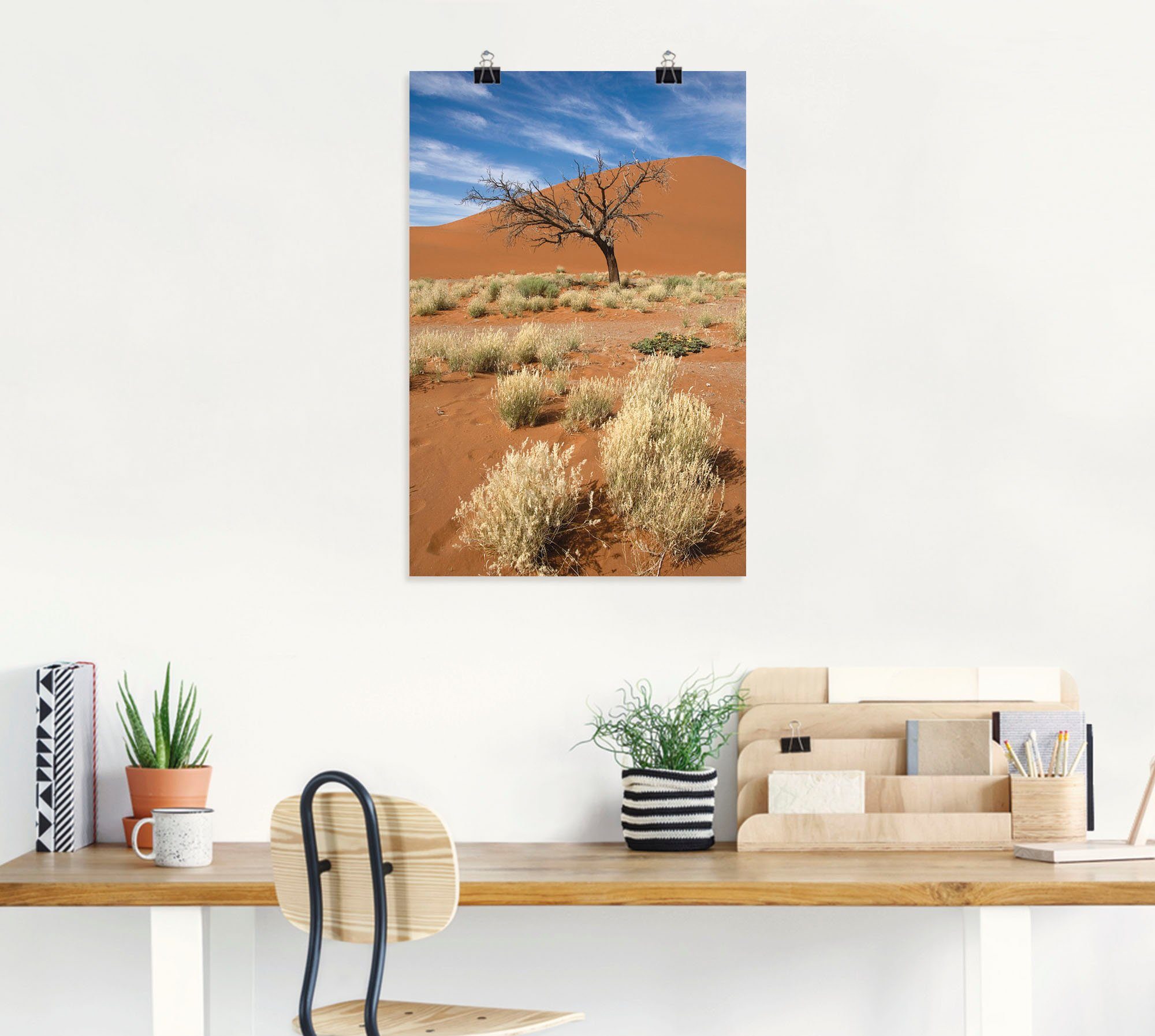 Alubild, Poster (1 St), Afrika 2, Größen Artland Wandaufkleber als Leinwandbild, in Namib-Wüste oder versch. Wandbild