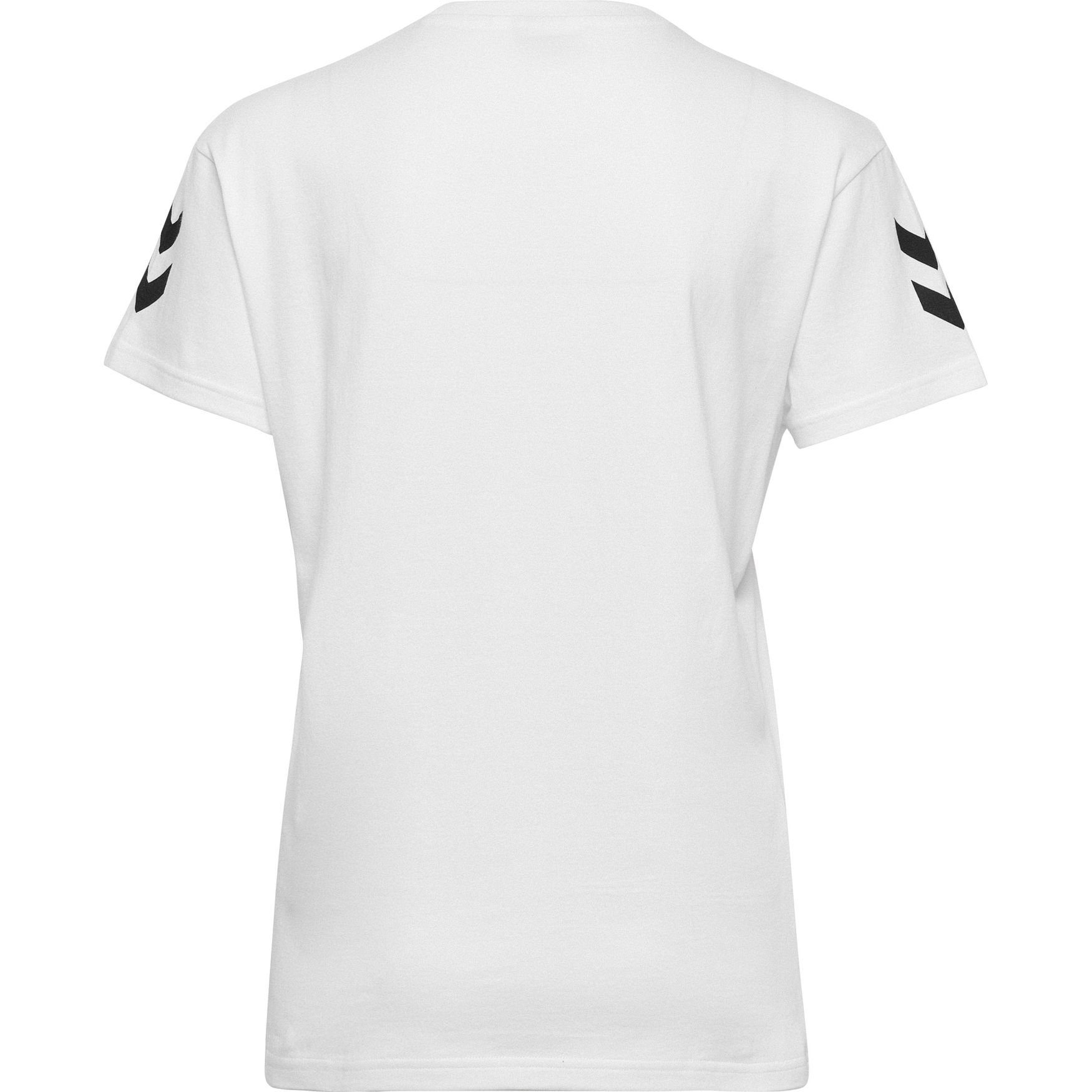 hummel T-Shirt Logo Weiß Baumwolle Top Kurzarm aus HMLGO in T-Shirt 5124
