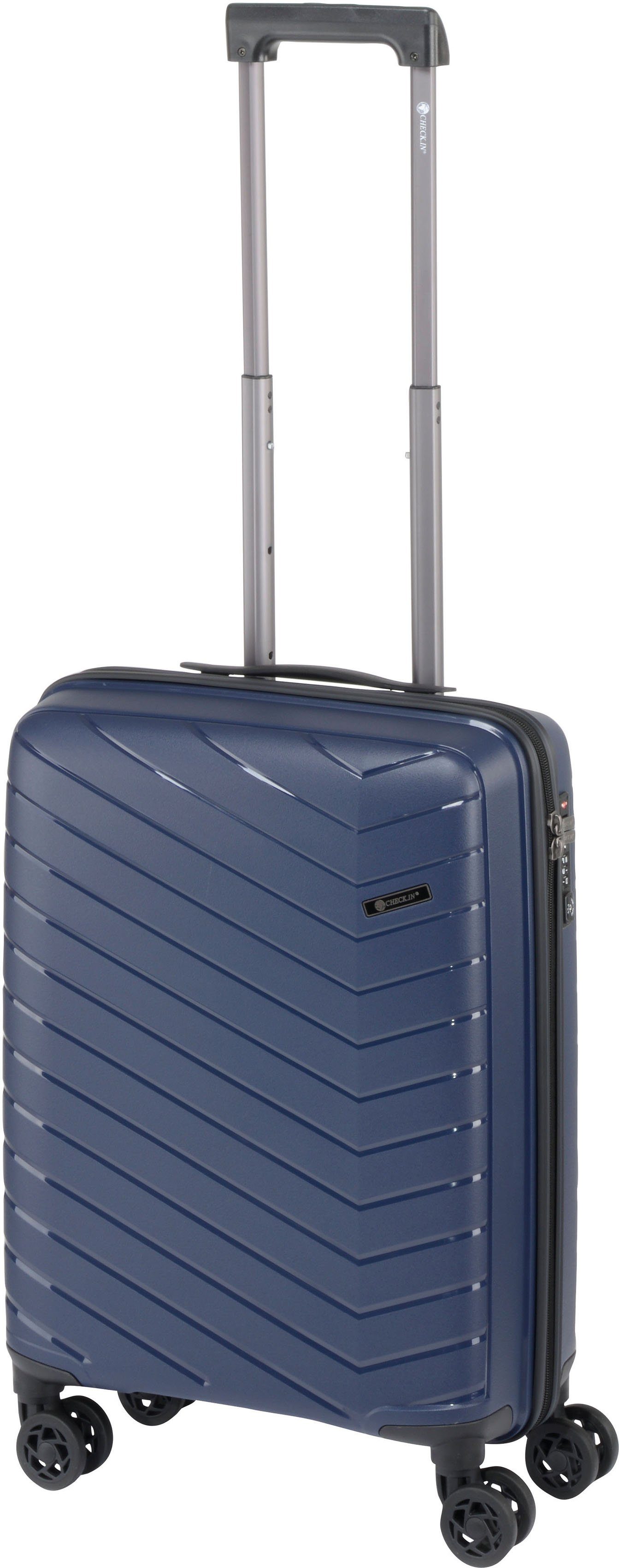 4 3 blau Rollen, tlg) CHECK.IN® Orlando, (Set, Trolleyset