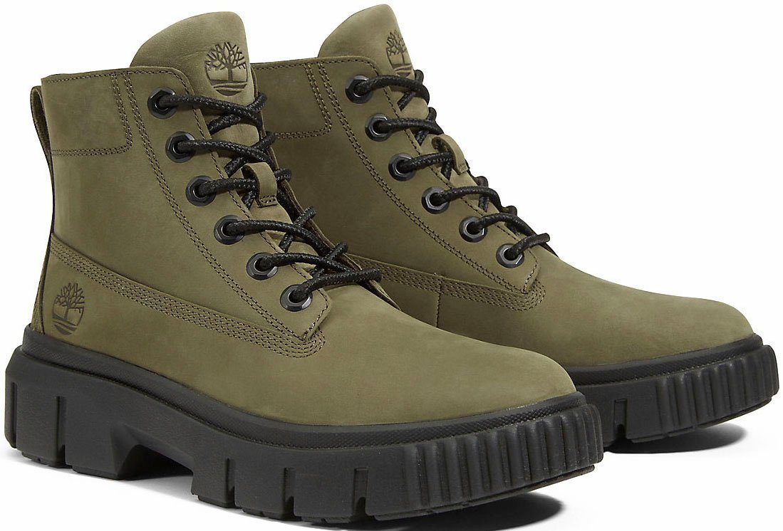 Leather Greyfield Schnürboots Timberland Boot oliv