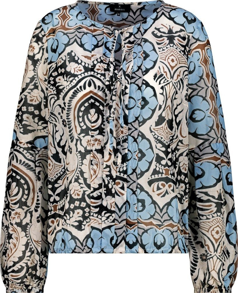Monari Blusenshirt Bluse mit Ornamentmuster schwarz günstig online kaufen