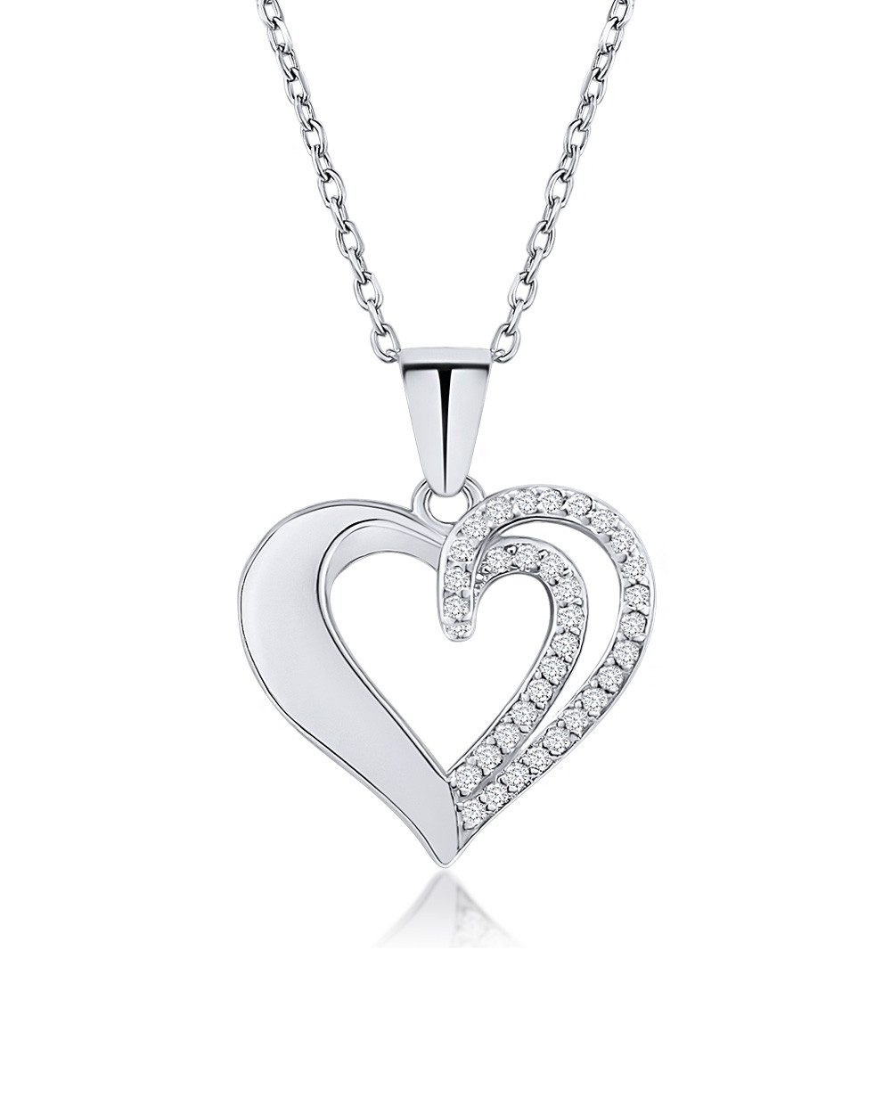 Herzkette 'Vanessa' Damen Halskette Silber 925 Herz Anhänger