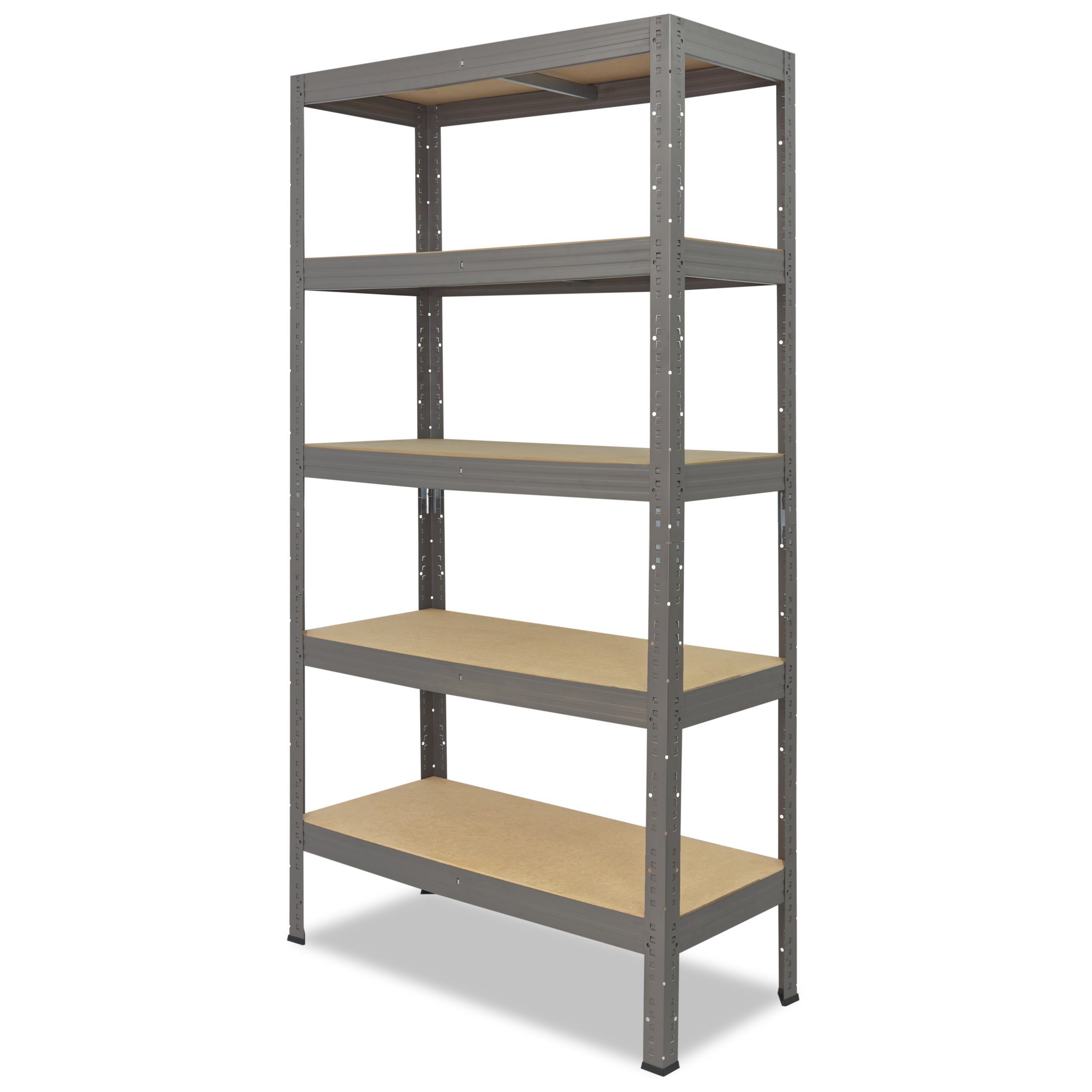 Lagerregal, Steckregal 200kg Regal & 230x90x60cm grau, shelfplaza je Regale Werkstattregal mit PROFI, als 5 Metallregal Kellerregal, Metall Tragkraft, Schwerlastregal Böden Garagenregal,