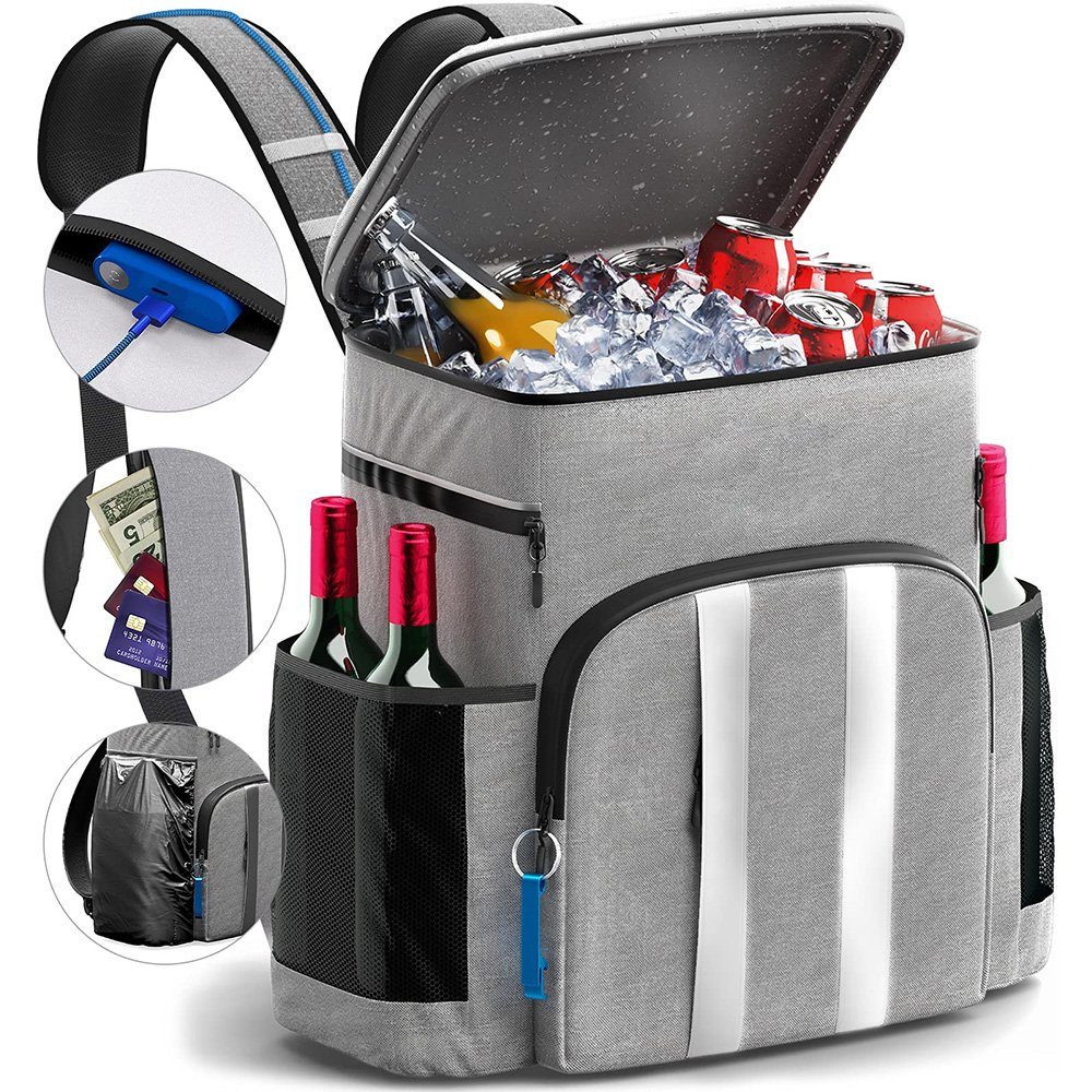 Kühltasche zggzerg Picknick-Rucksack mit Große Flaschenöffner Leakproof Thermobehälter