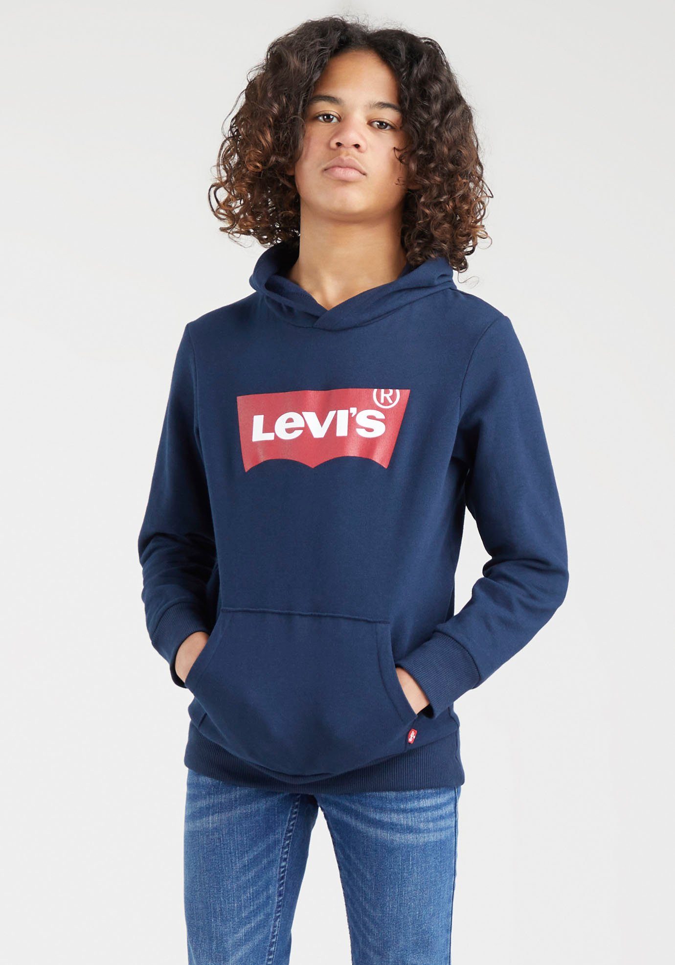 Levi's® Kids Kapuzensweatshirt HOODIE BATWING for BOYS blau | Sweatshirts