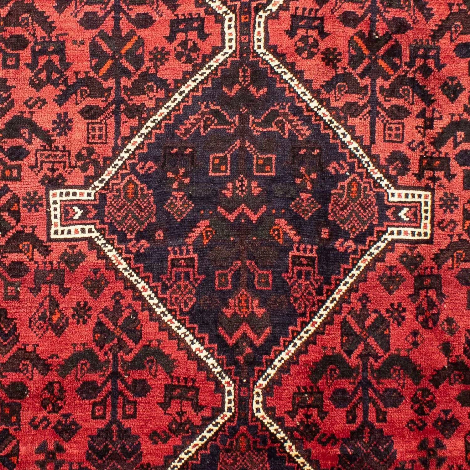 10 cm, mm, 207 300 Shiraz Zertifikat Unikat Höhe: Medaillon mit morgenland, rechteckig, Wollteppich Rosso x