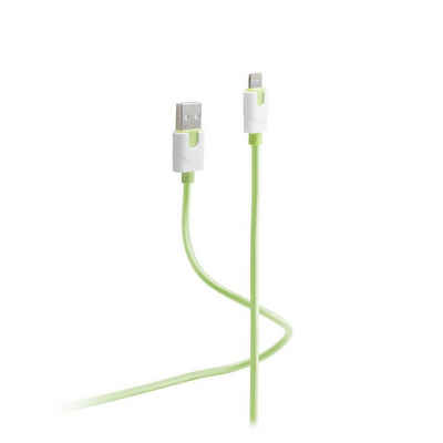 Flexline® USB-Ladekabel A Stecker auf 8-pin Stecker grün, 2m Smartphone-Kabel, (200 cm)