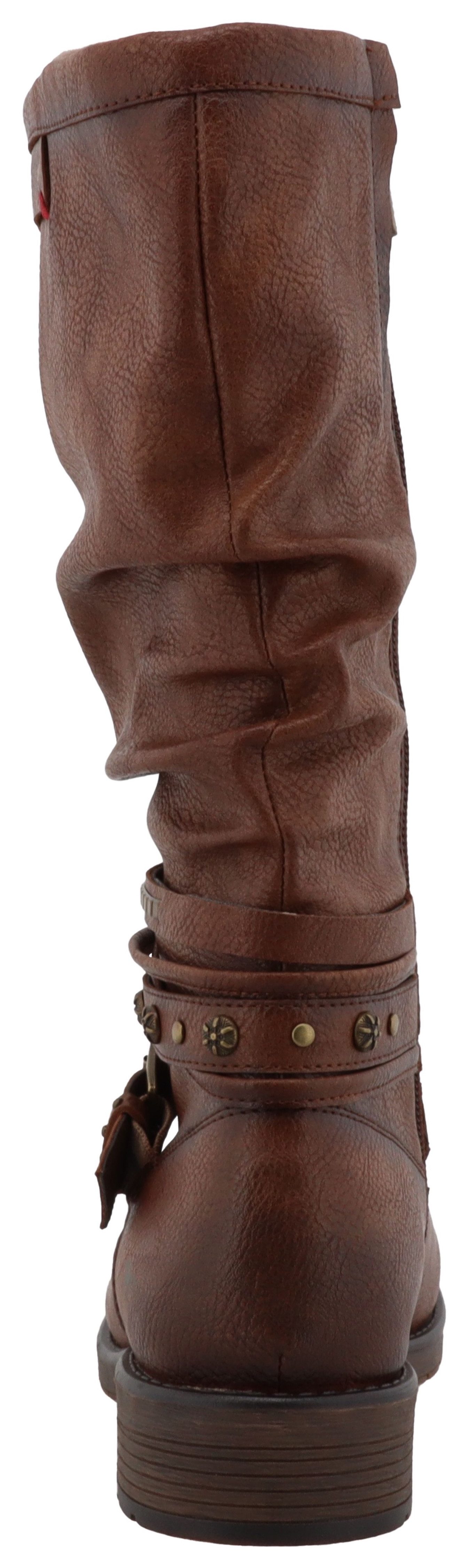 Mustang Shoes Elfi Winterstiefel Stiefel mit Zierriemchen und Blockabsatz
