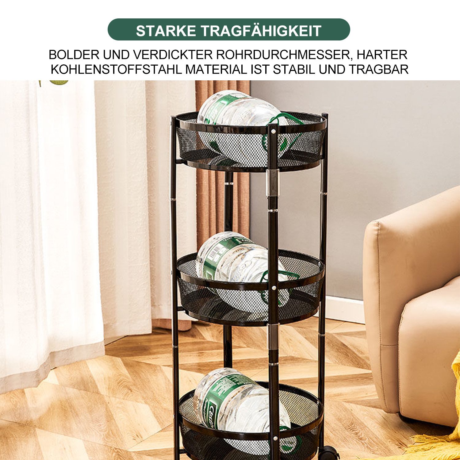 FOXSPORT Standregal faltbar mit Rollen – Bild 4 von 5