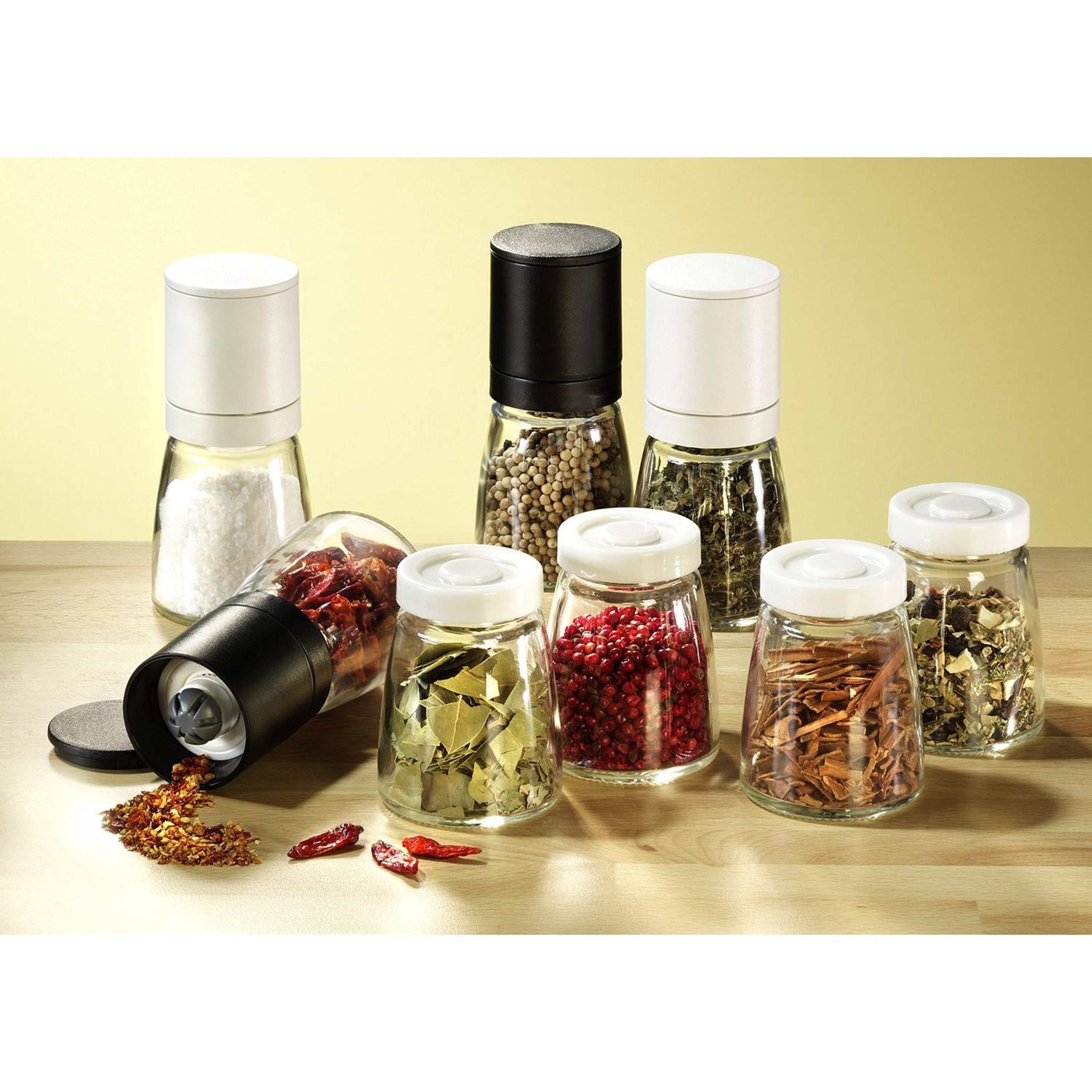Luna24 simply great ideas... Gewürzmühle Gewürzmühle, 12tlg. mit Keramikmahlwerk, Topseller !, (12 Stück)