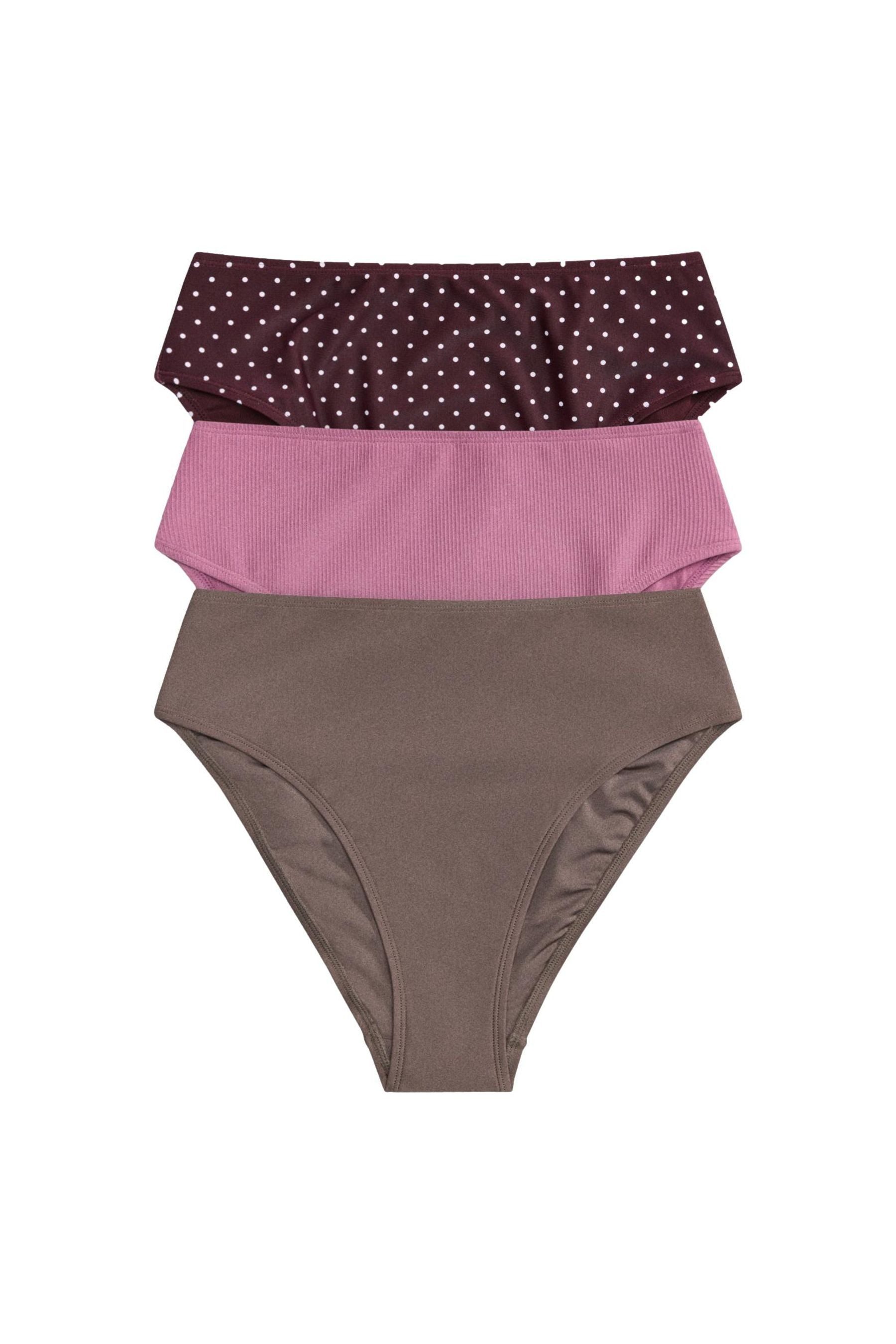 The Set Highwaist-Bikini-Hose The Set Hochbund-Bikinihose, hohes Bein, 3er-Pack (3-St)