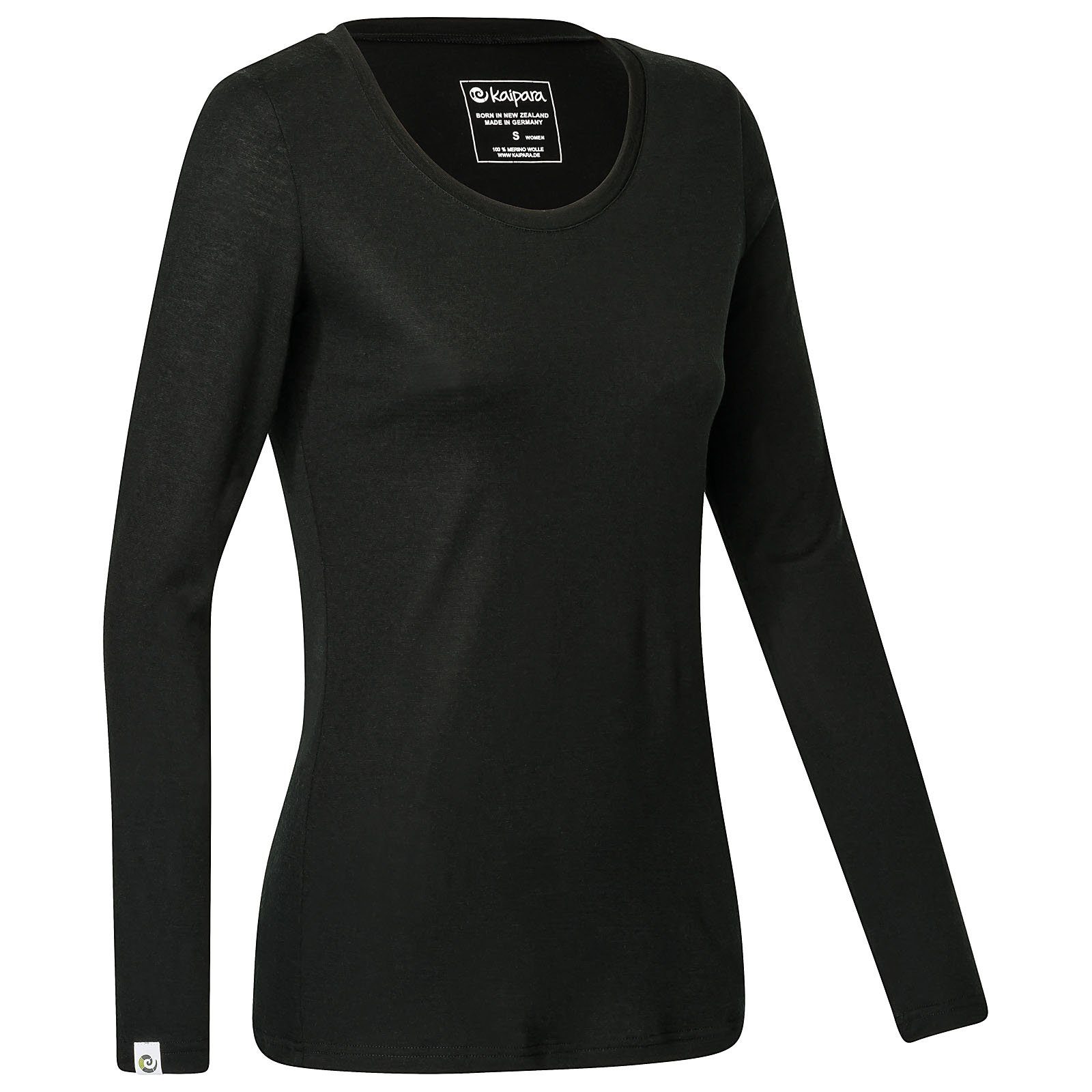 Kaipara - Merino Sportswear Thermounterhemd Merino Damen-Unterhemd langarm Rundhals Slimfit 200 warm (1-St) aus reiner Merinowolle Made in Germany
