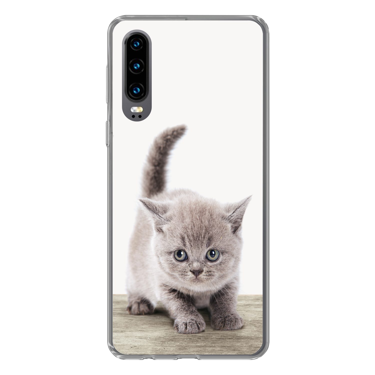 MuchoWow Handyhülle für Huawei P30 Kätzchen - Katze - Haustiere - Jungen - Kinder - Mädche, Handy Case, Silikon, Bumper Case Dünn
