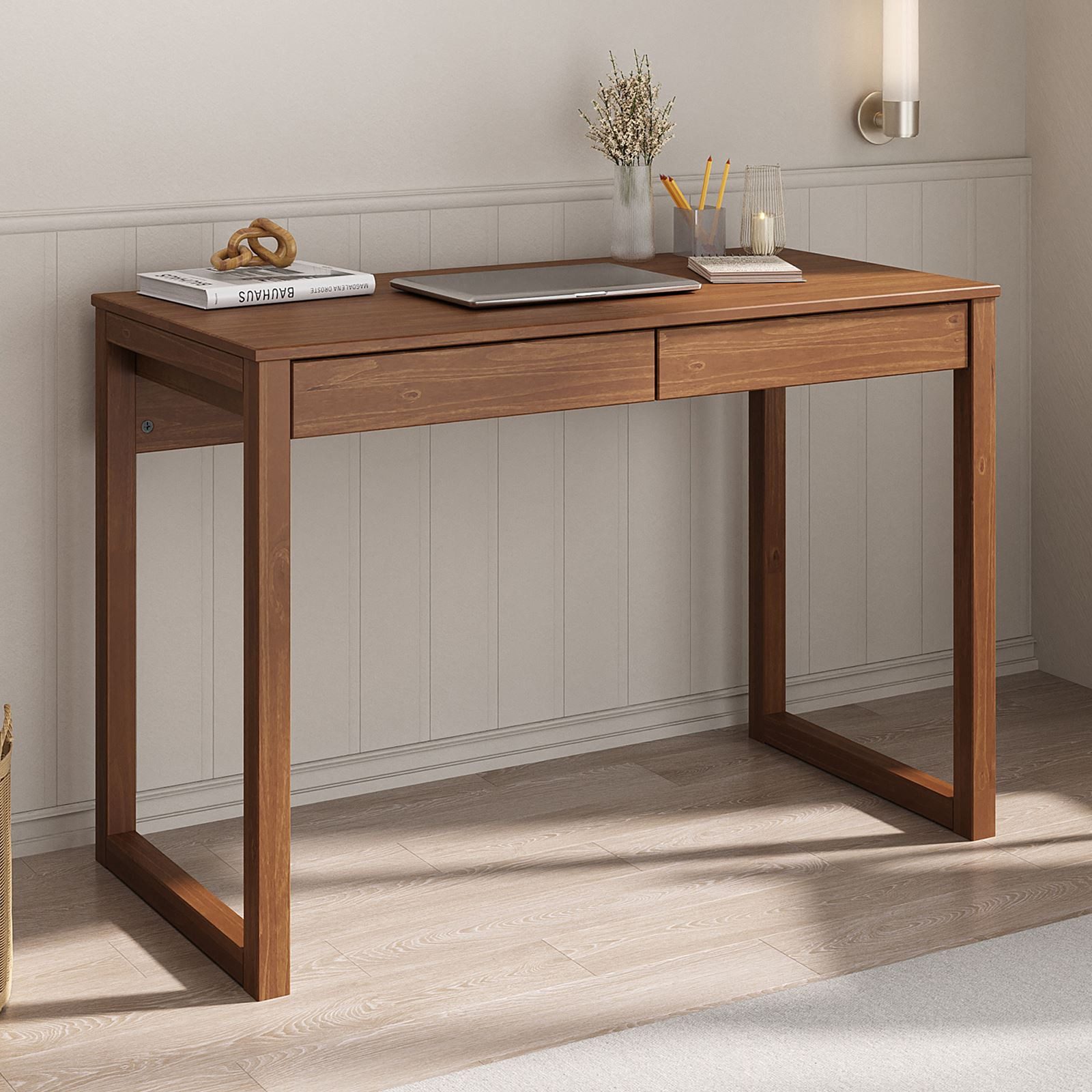 IDIMEX Schreibtisch NOAH, Bürotisch mit 2 Schubladen, Konsolentisch Kiefer günstig online kaufen