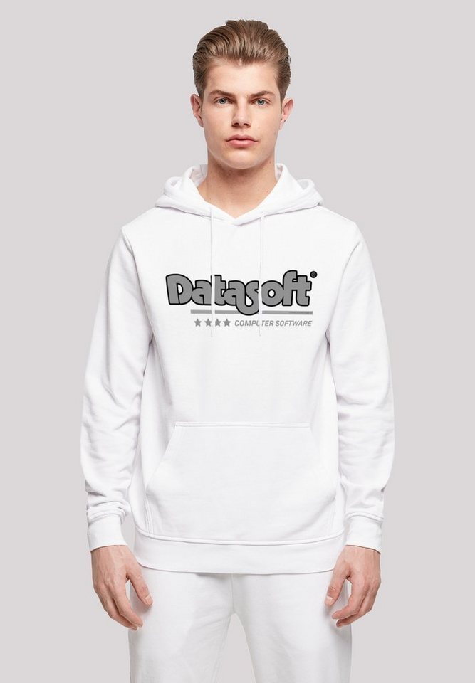 F4NT4STIC Kapuzenpullover Retro Gaming Datasoft Logo schwarz Print,  Verstellbare Kapuze und geräumige Kängurutasche