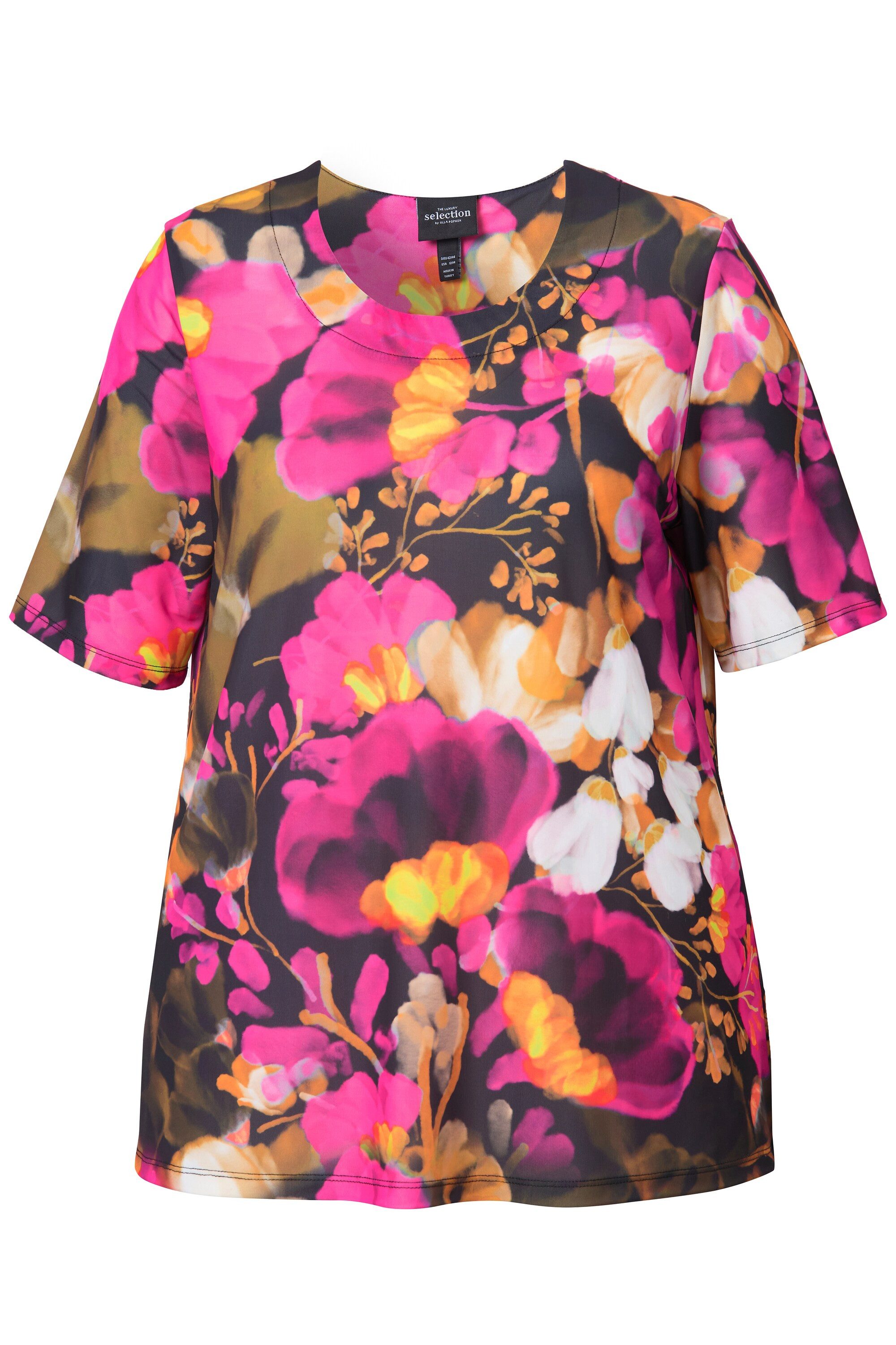 Ulla Popken T-Shirt Slinky Shirt Rundhals günstig online kaufen