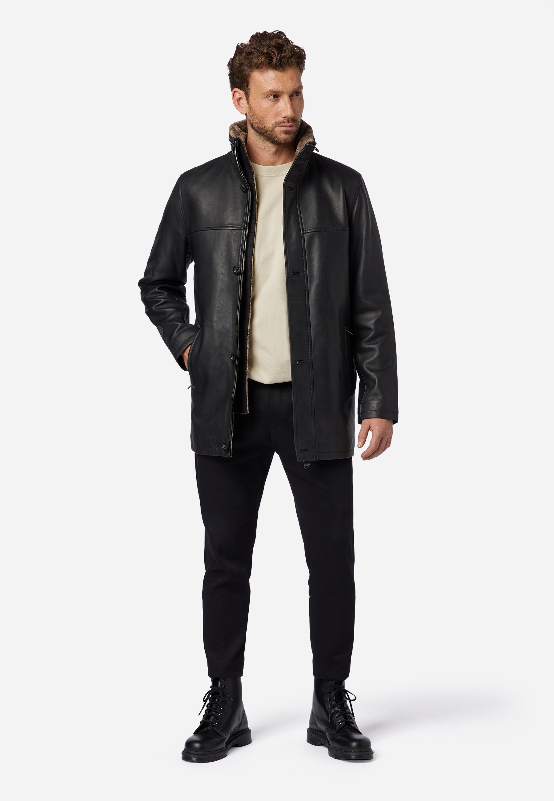 RICANO Lederjacke Jemenez Ledermantel aus Lamm-Nappa günstig online kaufen