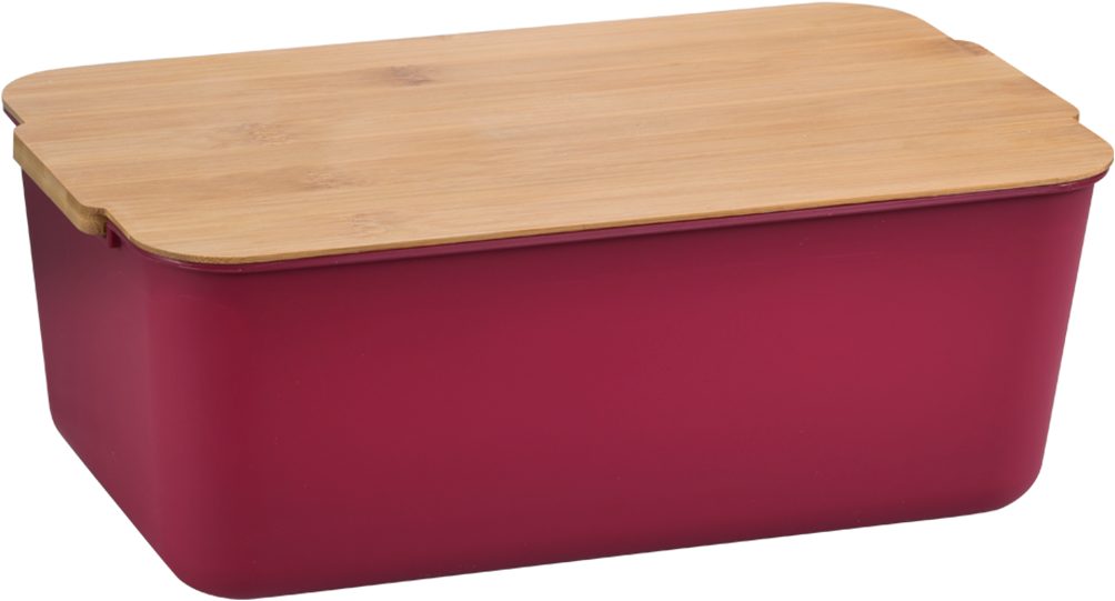 KESPER® Brotkasten Brotbox, Bambus, Kunststoff, (1-tlg), Deckel als Schneidebrett verwendbar