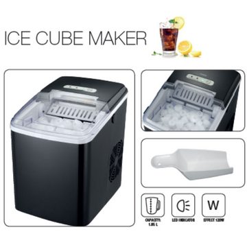 etc-shop Eiswürfelmaschine, Eiswürfel Maschine schwarz 1,85l Ice Cube Maker Leise 120W LED Anzeige