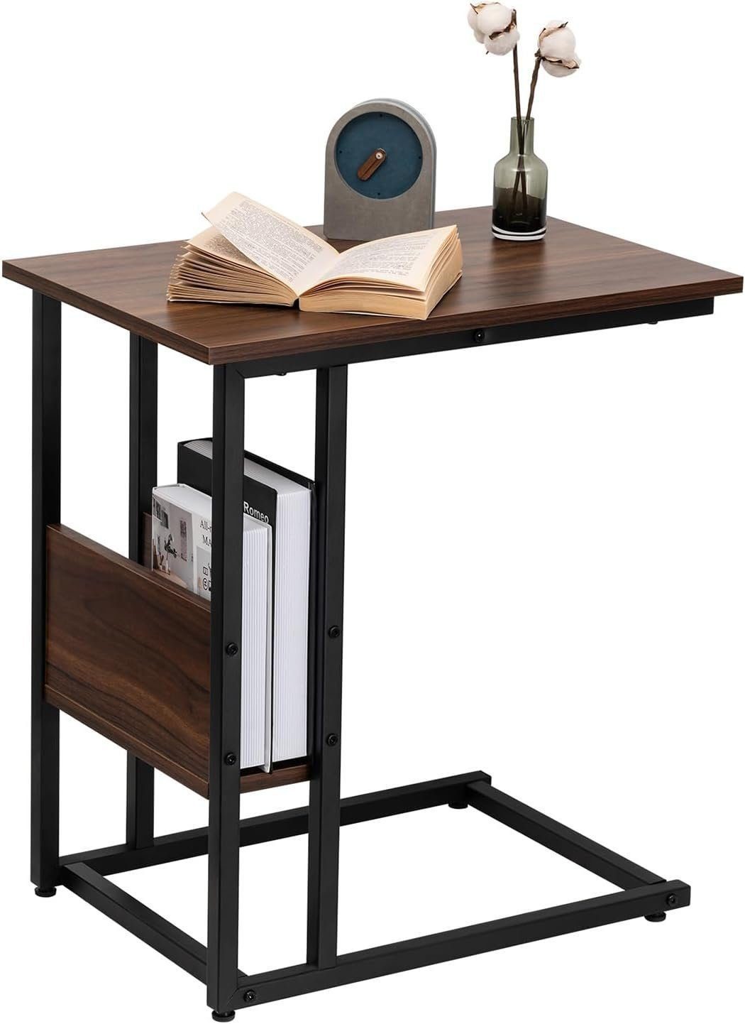 Woltu Beistelltisch (1-St), Kaffeetisch Couchtisch Sofatisch aus Metall MDF günstig online kaufen