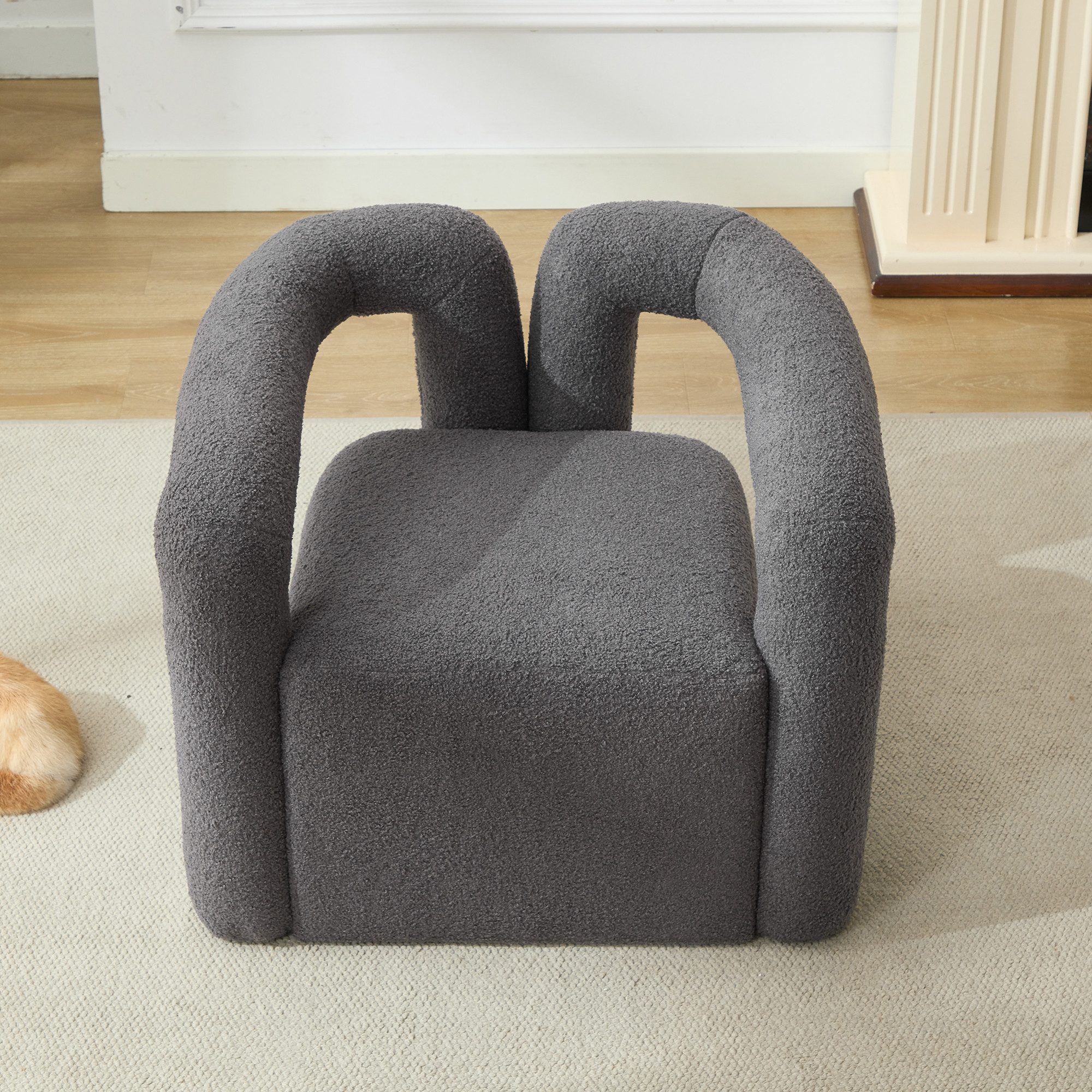 REDOM Ohrensessel Einzelsessel Teddyfell Lounge-Sessel (Wohnzimmersessel, günstig online kaufen