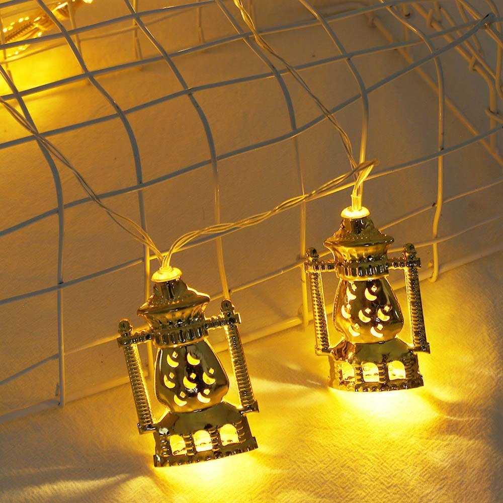 Rosnek LED-Lichterkette 1.5 Wasserdicht, 10LED IP20 Meter Kerosinlampe(A) Mubarak Batteriebetrieben Dekorative Lichterkette, Ramadan