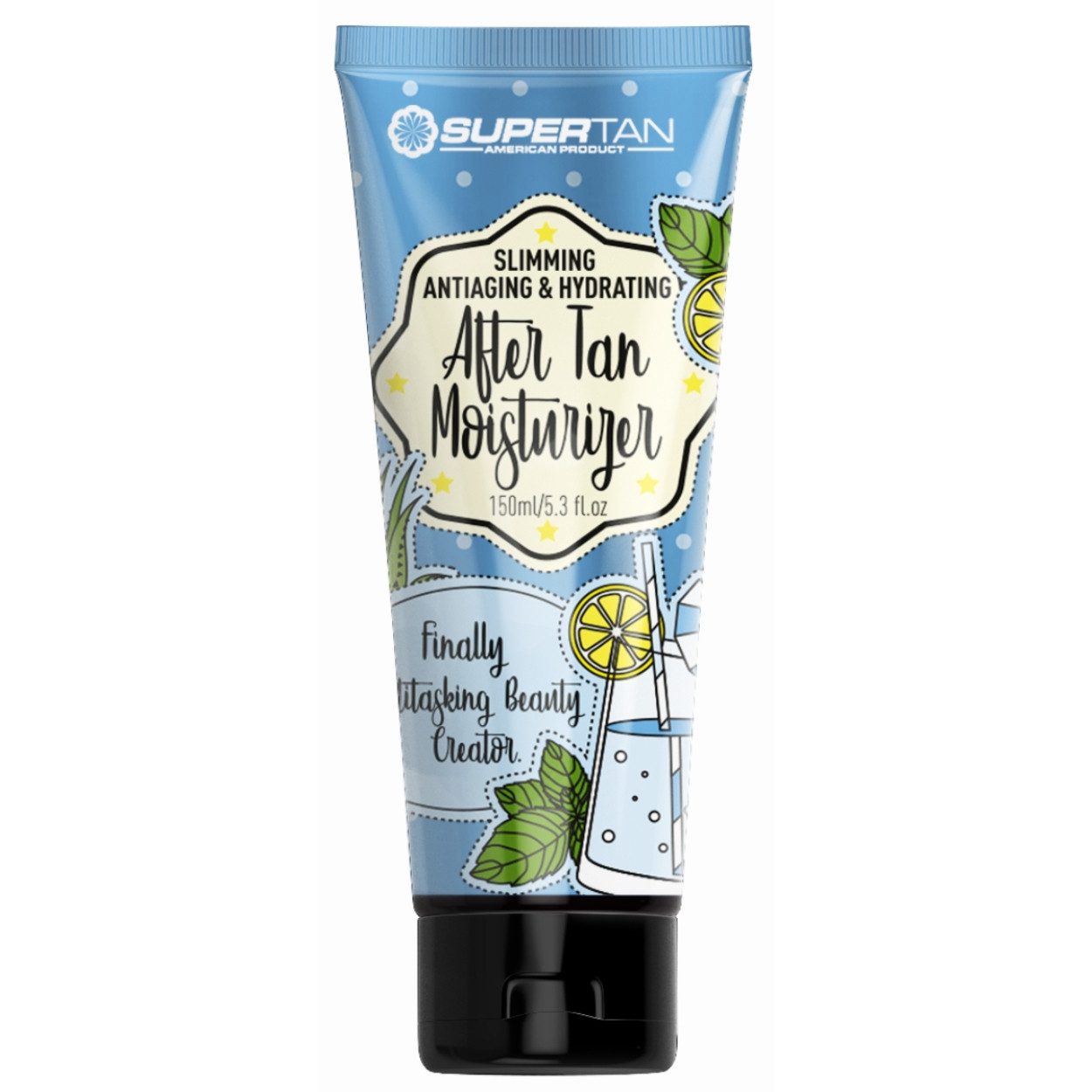Super Tan After Sun-Balsam SuperTan After Tan Pflegelotion mit Aloe Vera 150 ml, 1-tlg., Mit Aloe Vera Shea- und Kakaobutter für intensive Feuchtigkeit