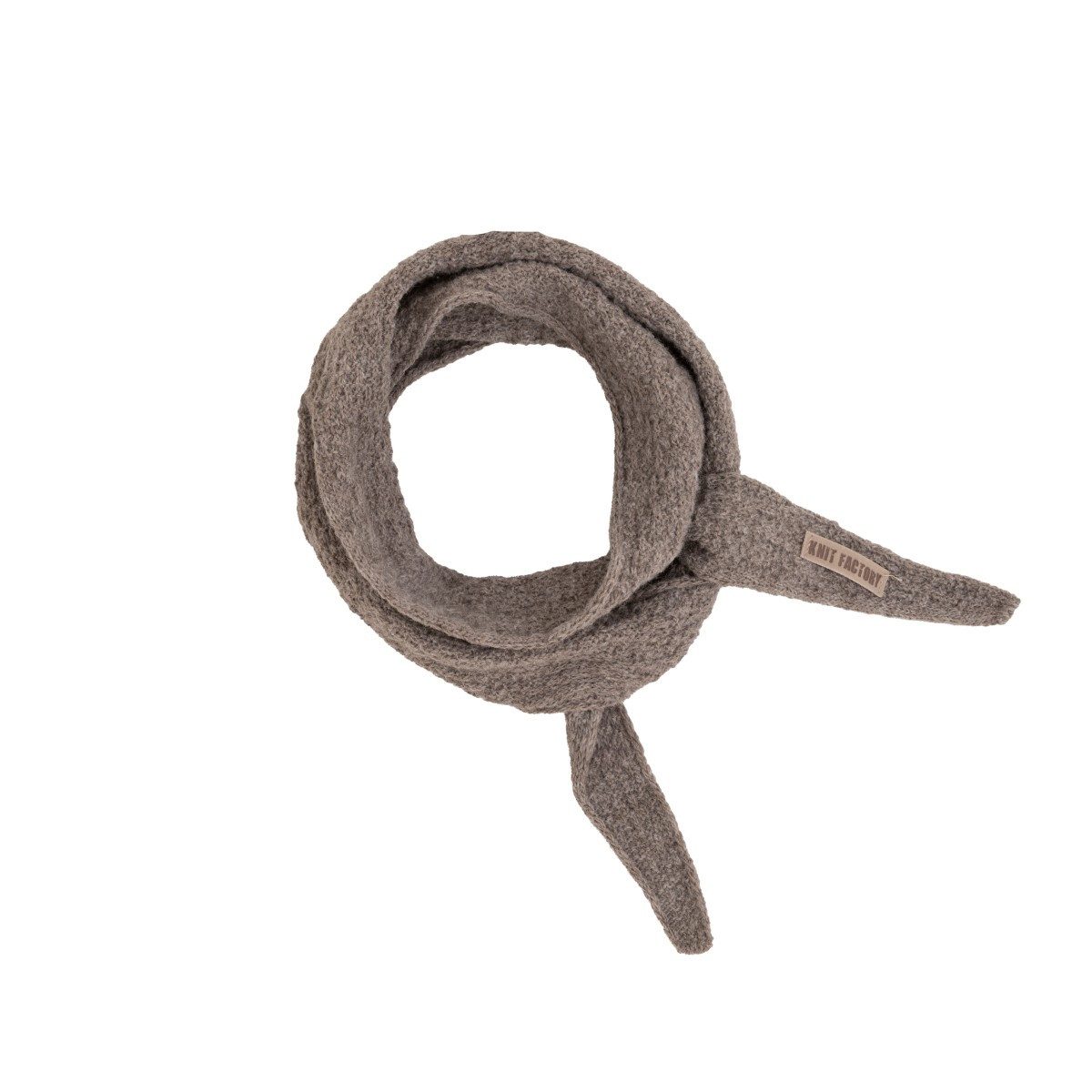 Knit Factory Strickschal Sana Mini Marron Braun, (1-St), Modell Sana, für Herbst, Winter