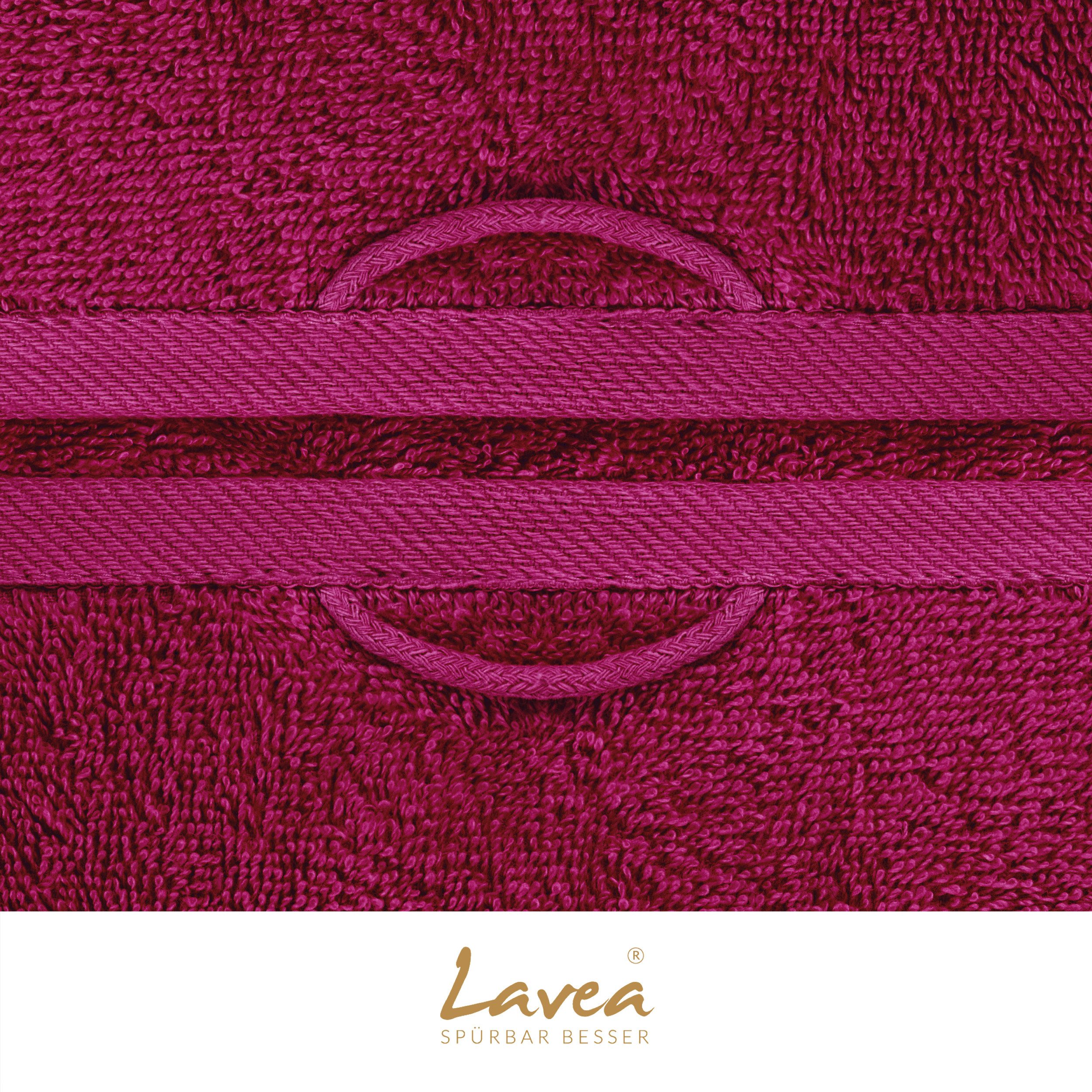 Lavea Handtuch Lavea® 4er Set Handtücher 50x100 cm, Elena Frottiererie, 100% Baumwolle (4er Set), 500 g/m² Frottier, weich & saugstark, pflegeleicht – Bild 5 von 5