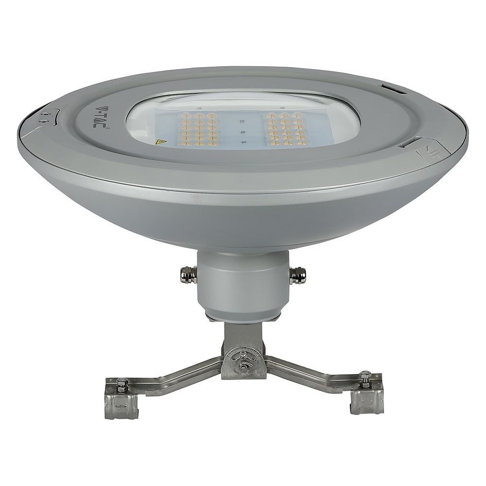 V-TAC LED Flutlichtstrahler, LED-Leuchtmittel fest verbaut, Neutralweiß, LED Straßenlampe Außenleuchte Flutlicht Aluminium Grau IP65 100W