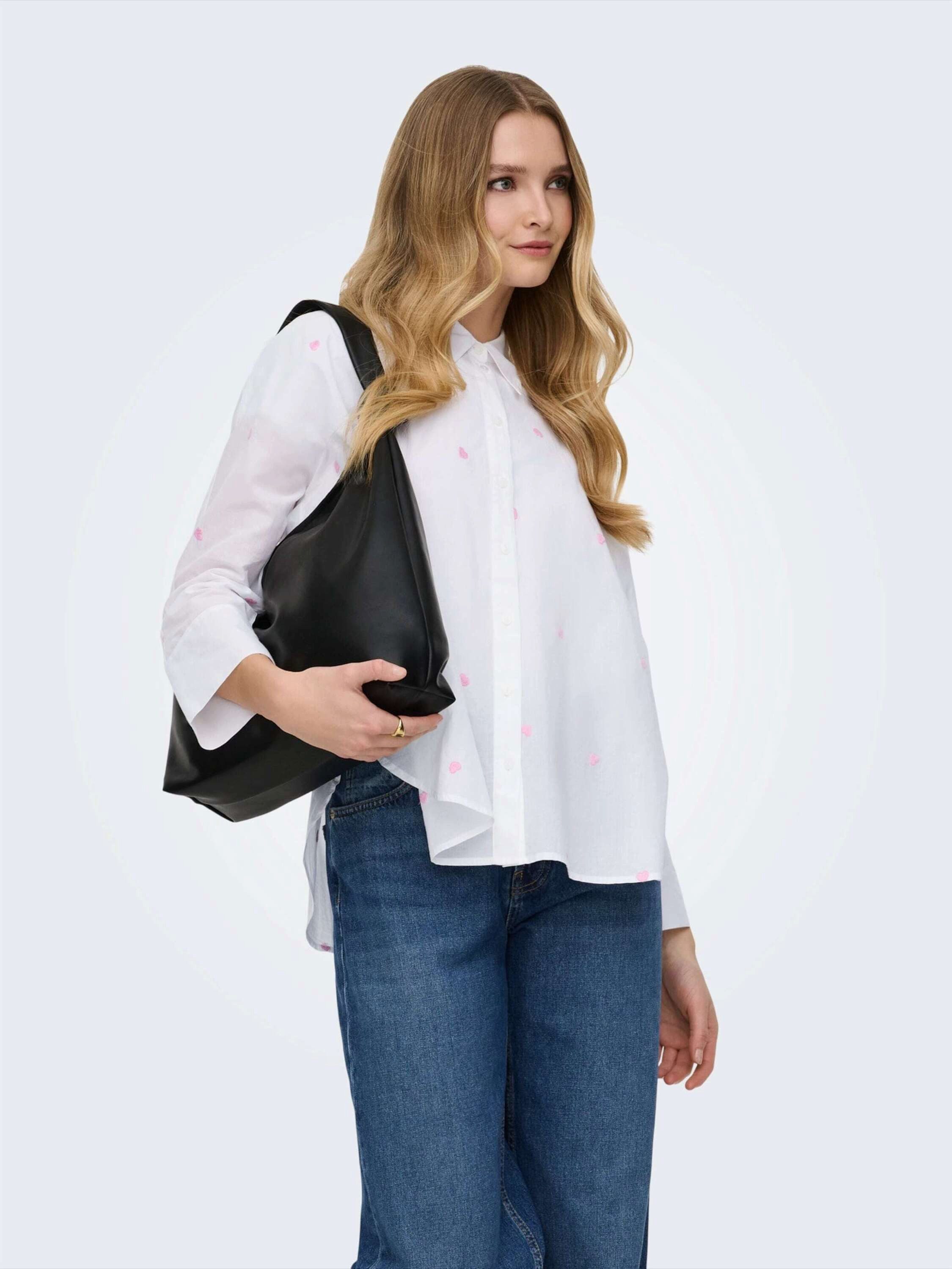 ONLY Langarmbluse ONLNEW LINA GRACE (1-tlg) Stickerei