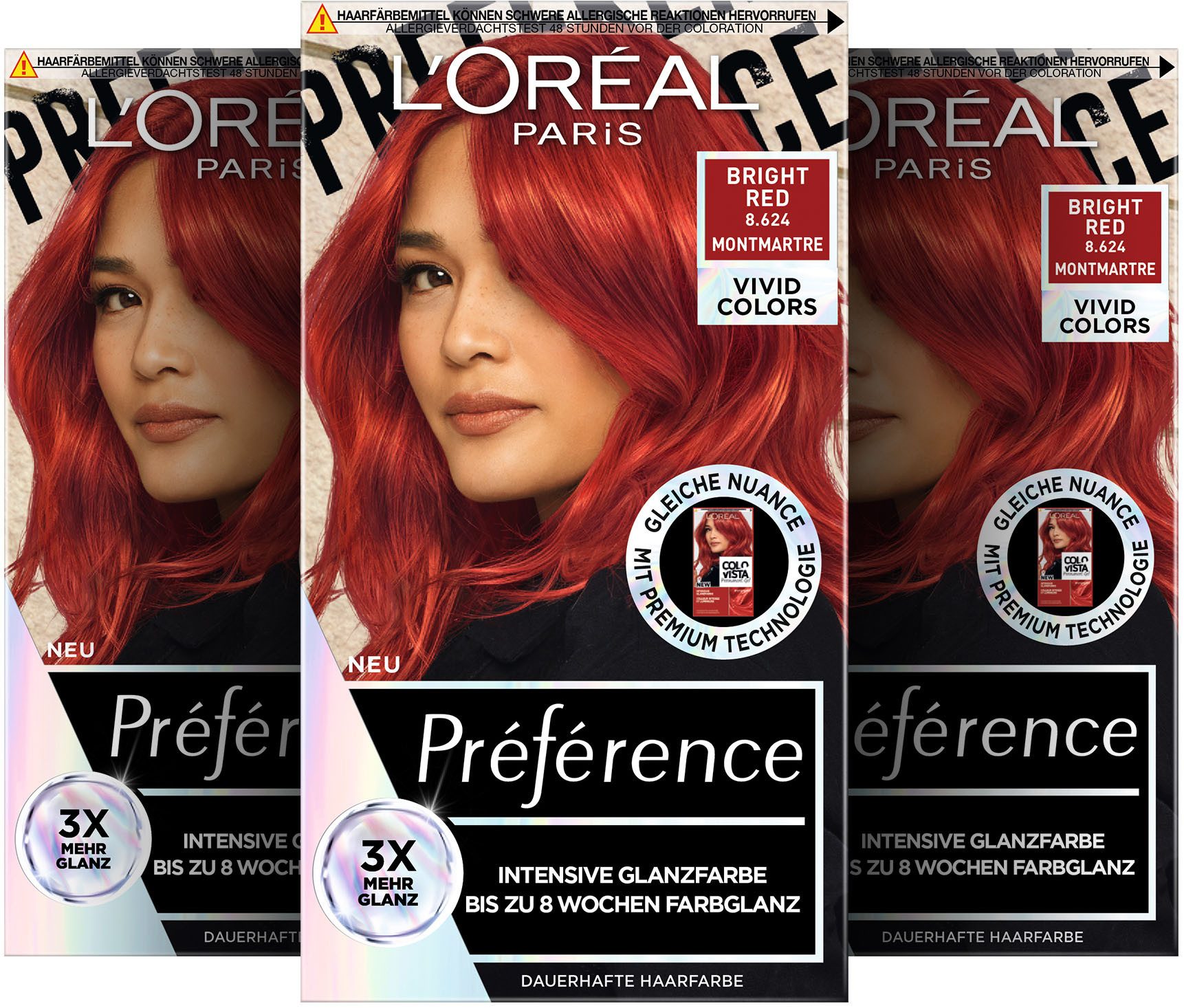 Coloration Permanente Haarfarbe, Hellrot
