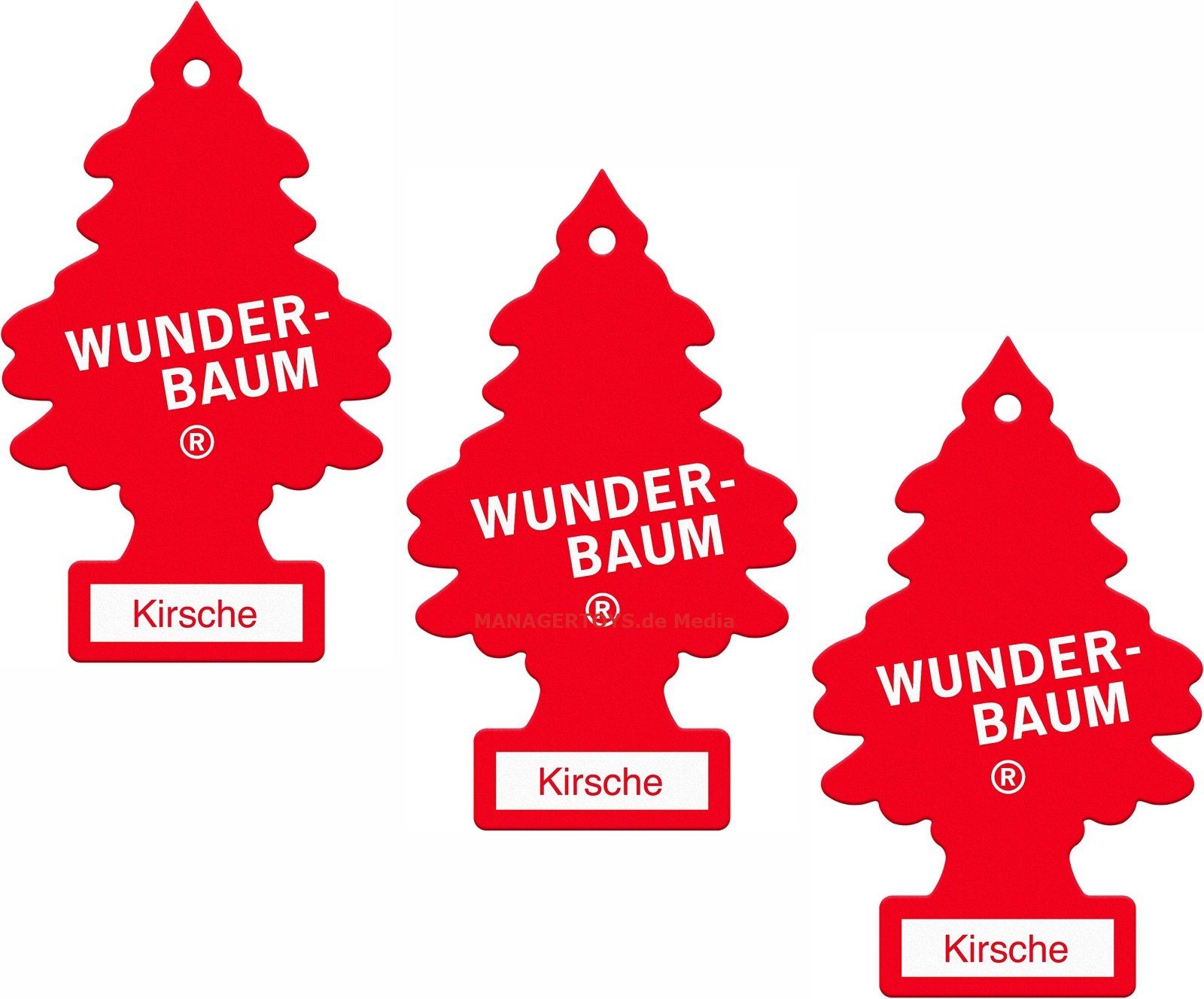 Wunder-Baum Luftreiniger Kirsche 3er Duftbäumchen Wunderbaum 3 Set Lufterfrischer Cherry