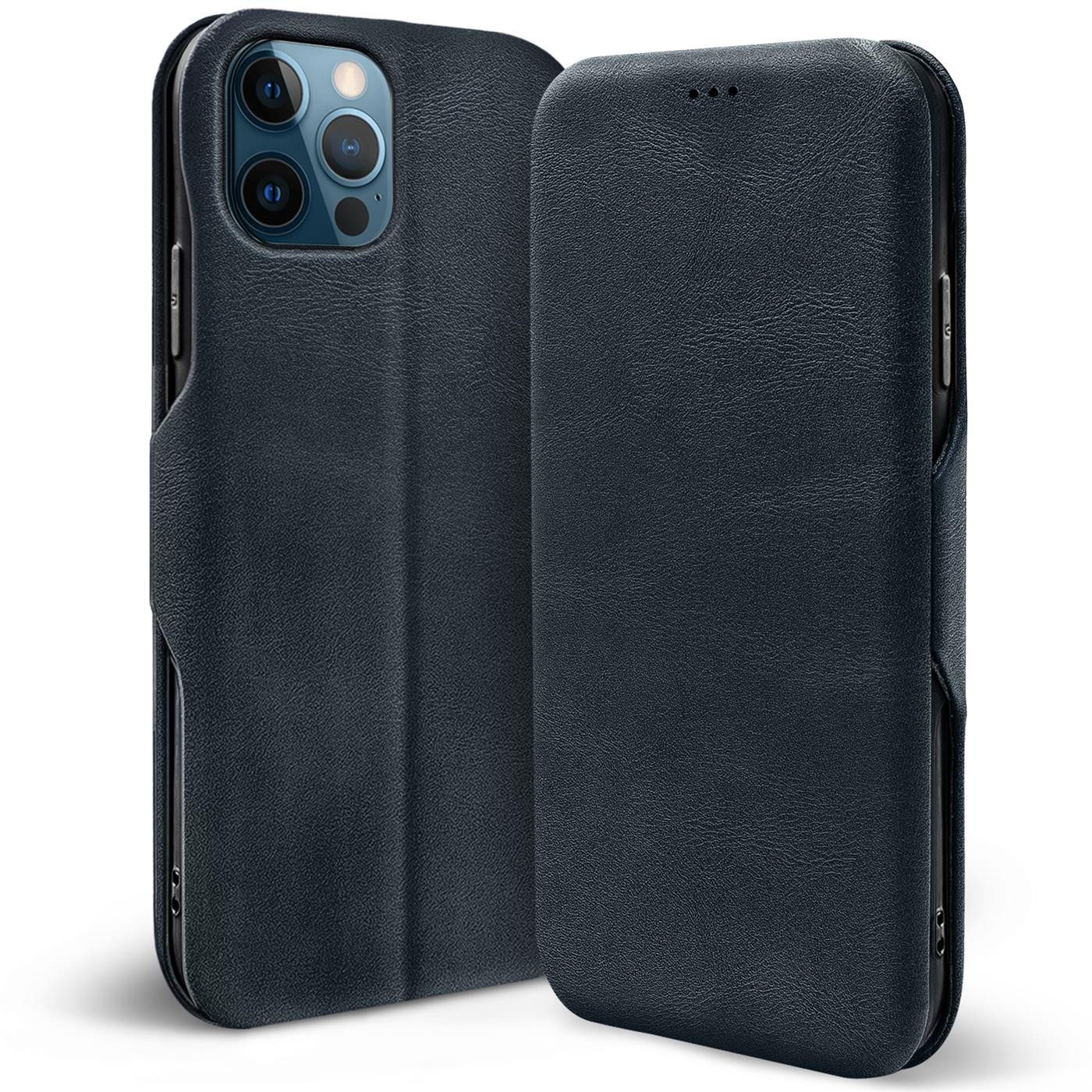 CoolGadget Handyhülle Premium Klapptasche Wallet Case für Apple iPhone 12 Pro Max 6,7 Zoll, Handy Tasche mit Kartenfach Book Schutzhülle