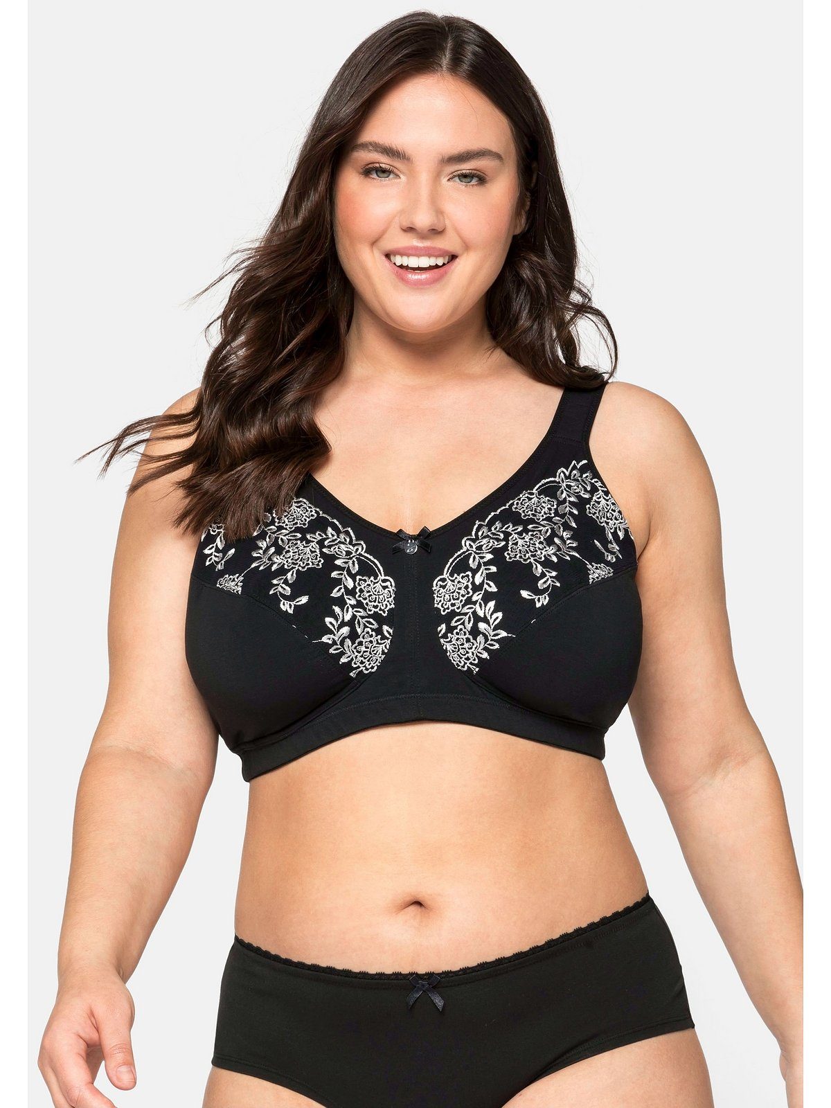 Sheego Entlastungs-BH Große Größen im Doppelpack, mit Stickerei-Spitze