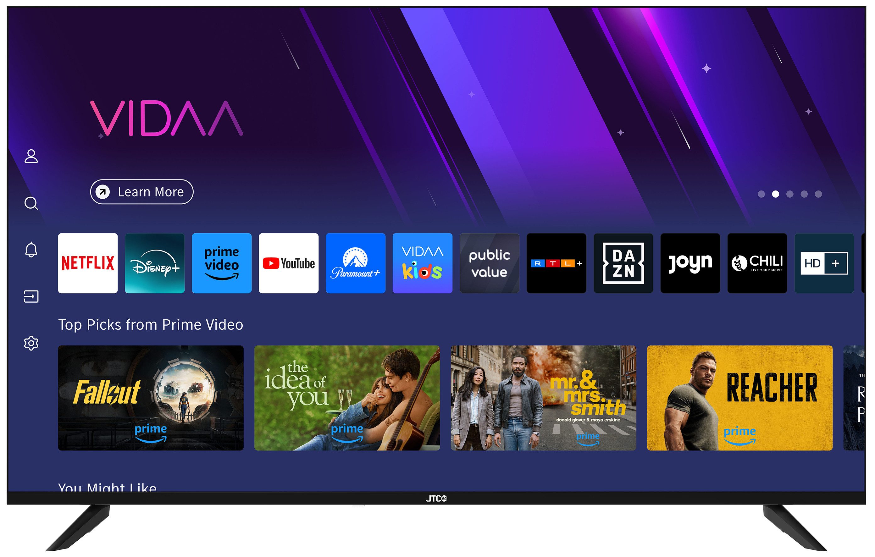JTC-24 JTCS55U39551FL LCD-LED Fernseher (139 cm, 4K Ultra HD, Smart-TV, HDR, WLAN/LAN, DLNA)