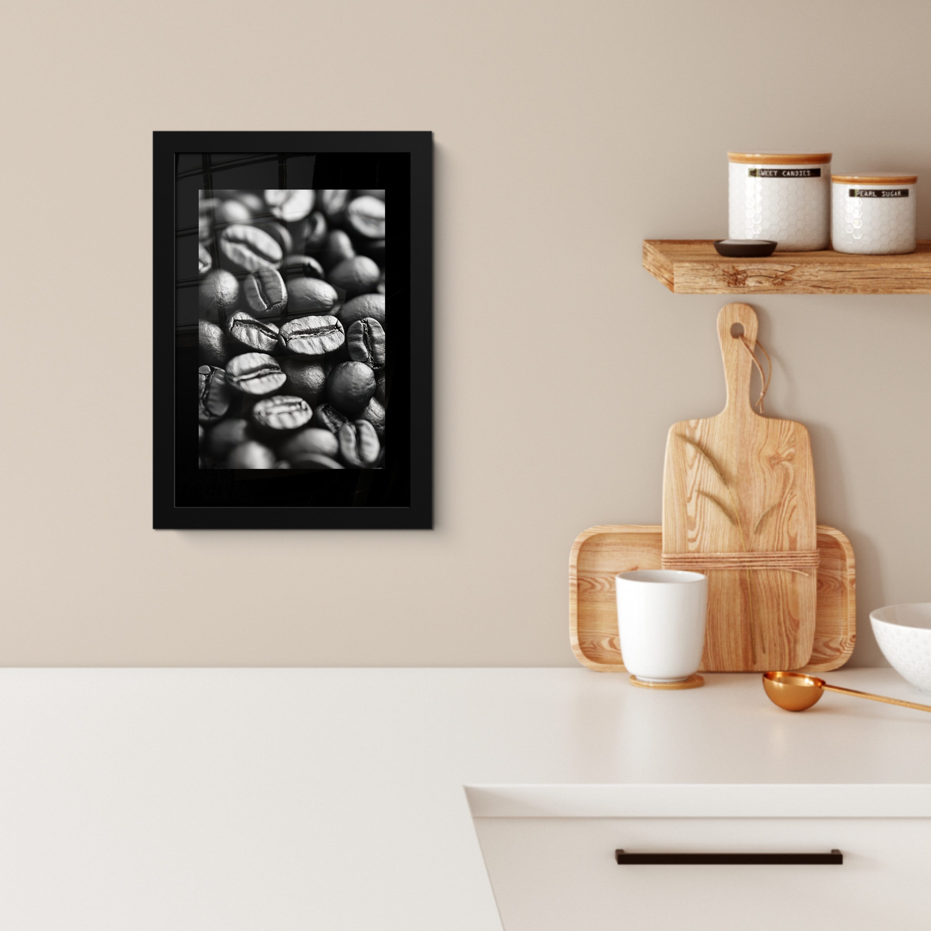 MuchoWow Poster Kaffeebohnen - Schwarz - günstig online kaufen