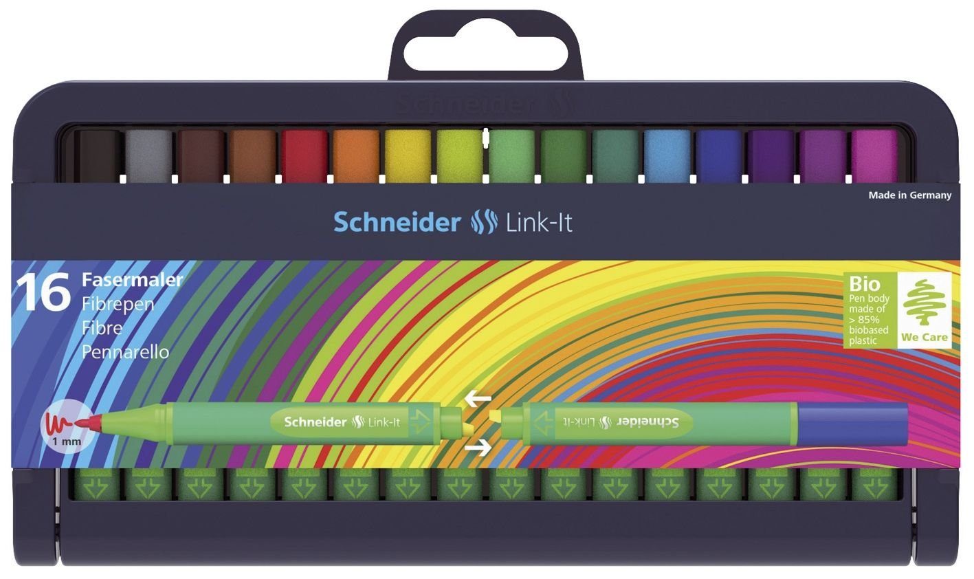 Schneider Tintenfeinschreiber 16 Schneider Link-It Filzstifte farbsortiert