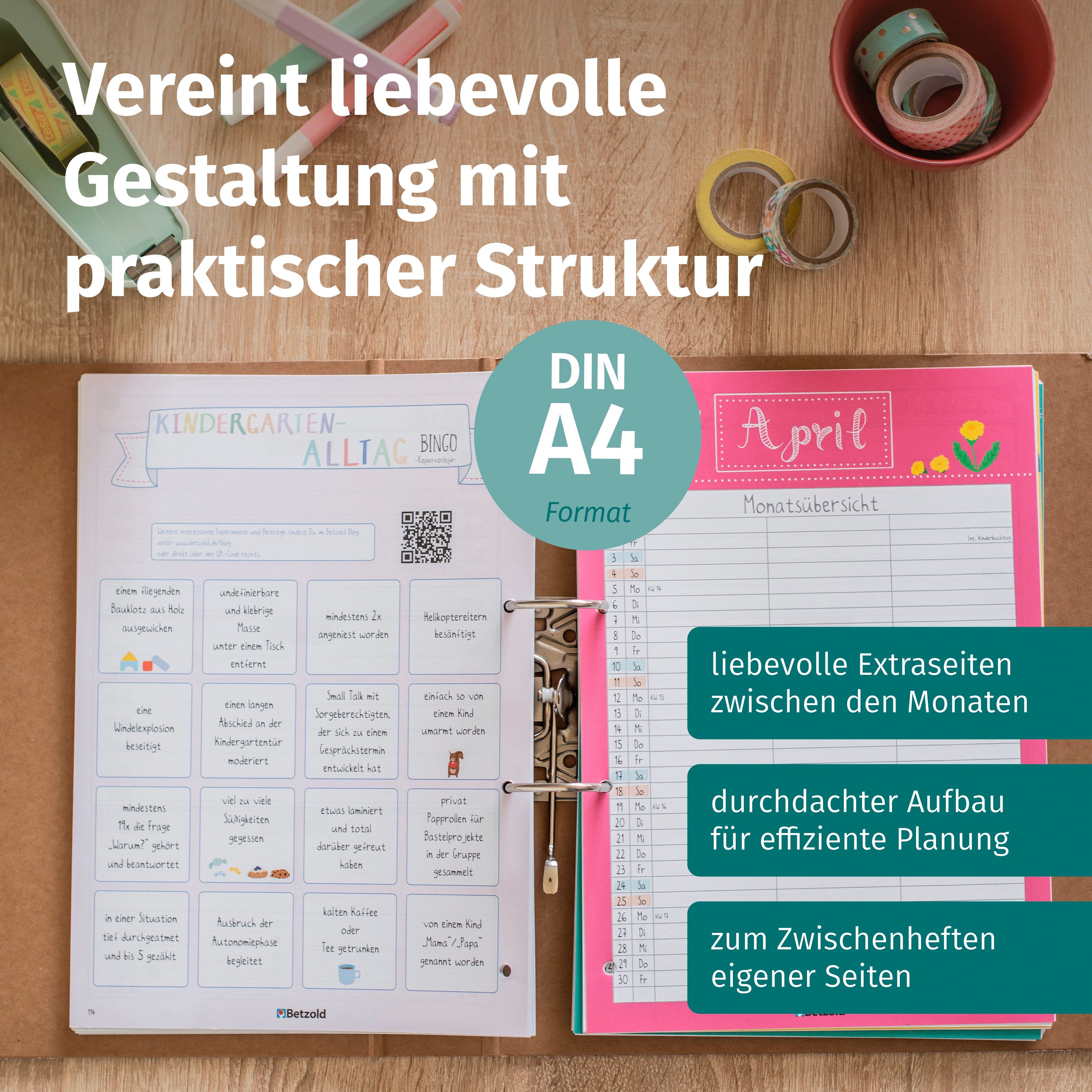 Betzold Lehrerkalender Kita-Planer, Loseblattsammlung DIN A4