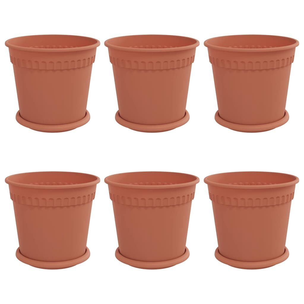 vidaXL Blumentopf Blumentöpfe 6 stk. Ziegelrot Kunststoff (6 St)
