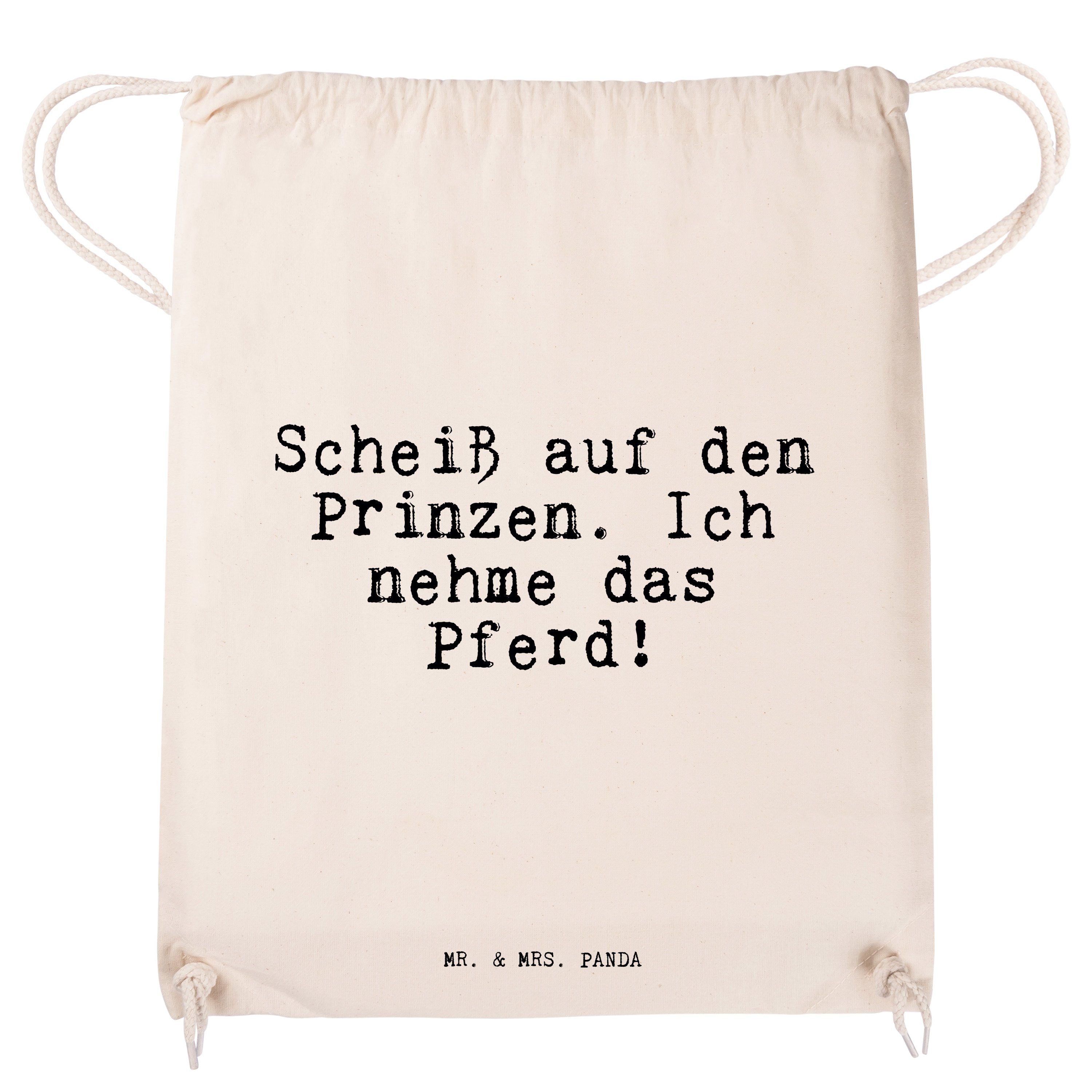 Mr. & Panda Single, Prinzen.... auf Transparent - Sporttasche den Scheiß - Mrs. (1-tlg) Spruch, Geschenk