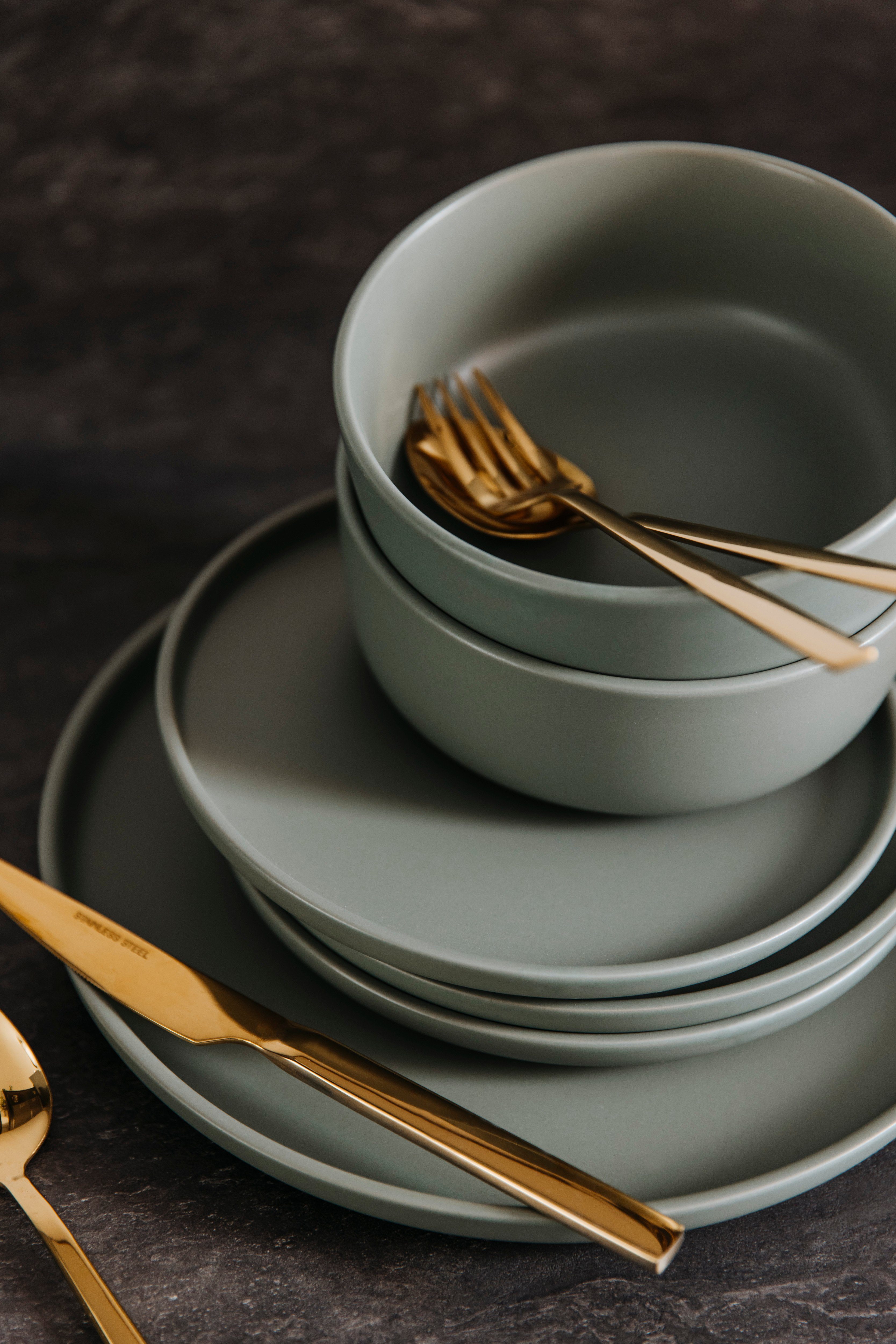 LeGer Home by Lena Gercke Tafelservice Geschirr-Set, Service Belli (12-tlg), 4 Personen, Steingut, Teller Set, runde Form, Scandi Style, 12 Teile, für 4 Persone – Bild 5 von 5