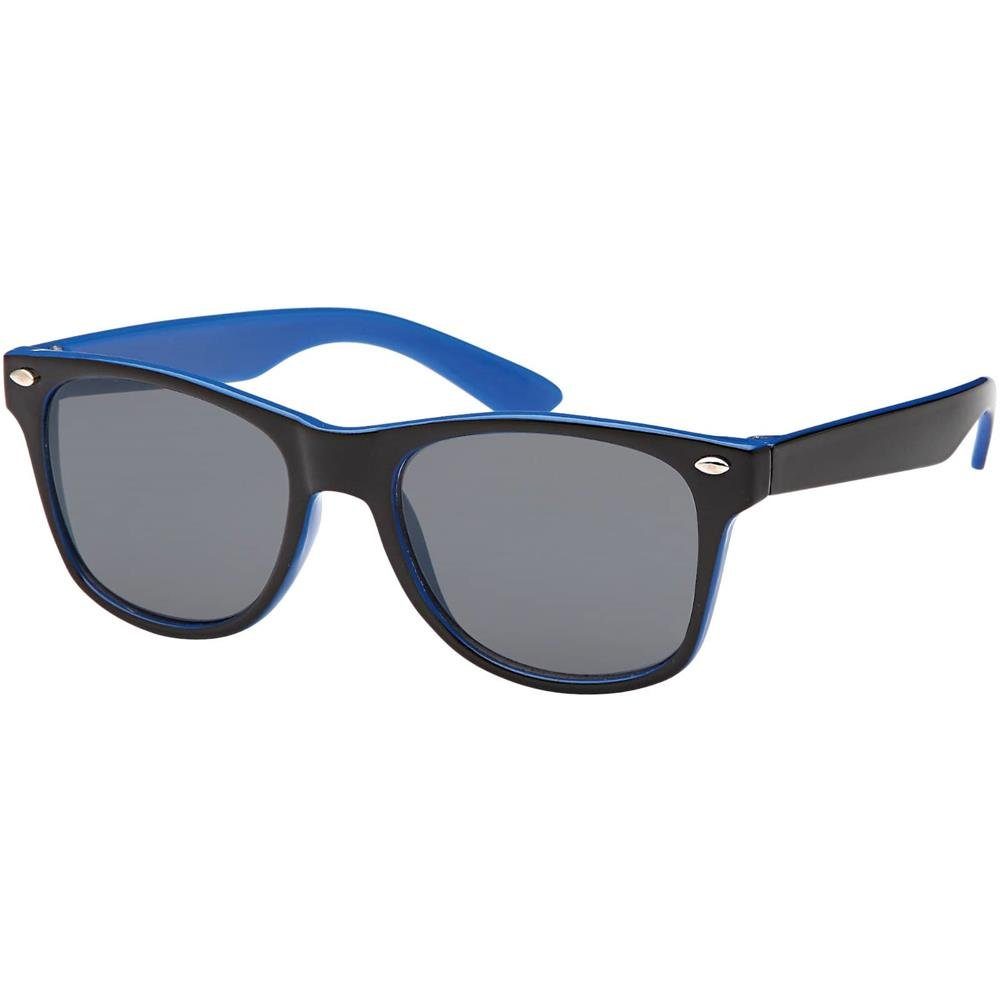 BEZLIT Eyewear Wayfarer Kinder Sonnenbrille Jungen Mädchen (1-St) mit schwarzen Linsen Schwarz/Blau