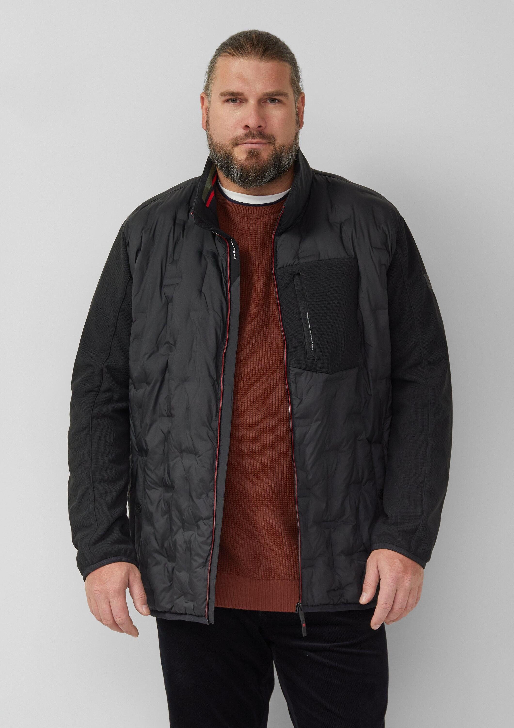 s.Oliver Funktionsjacke Outdoor-Jacke Leicht wattierte Jacke im Fabricmix mit sportiven Details
