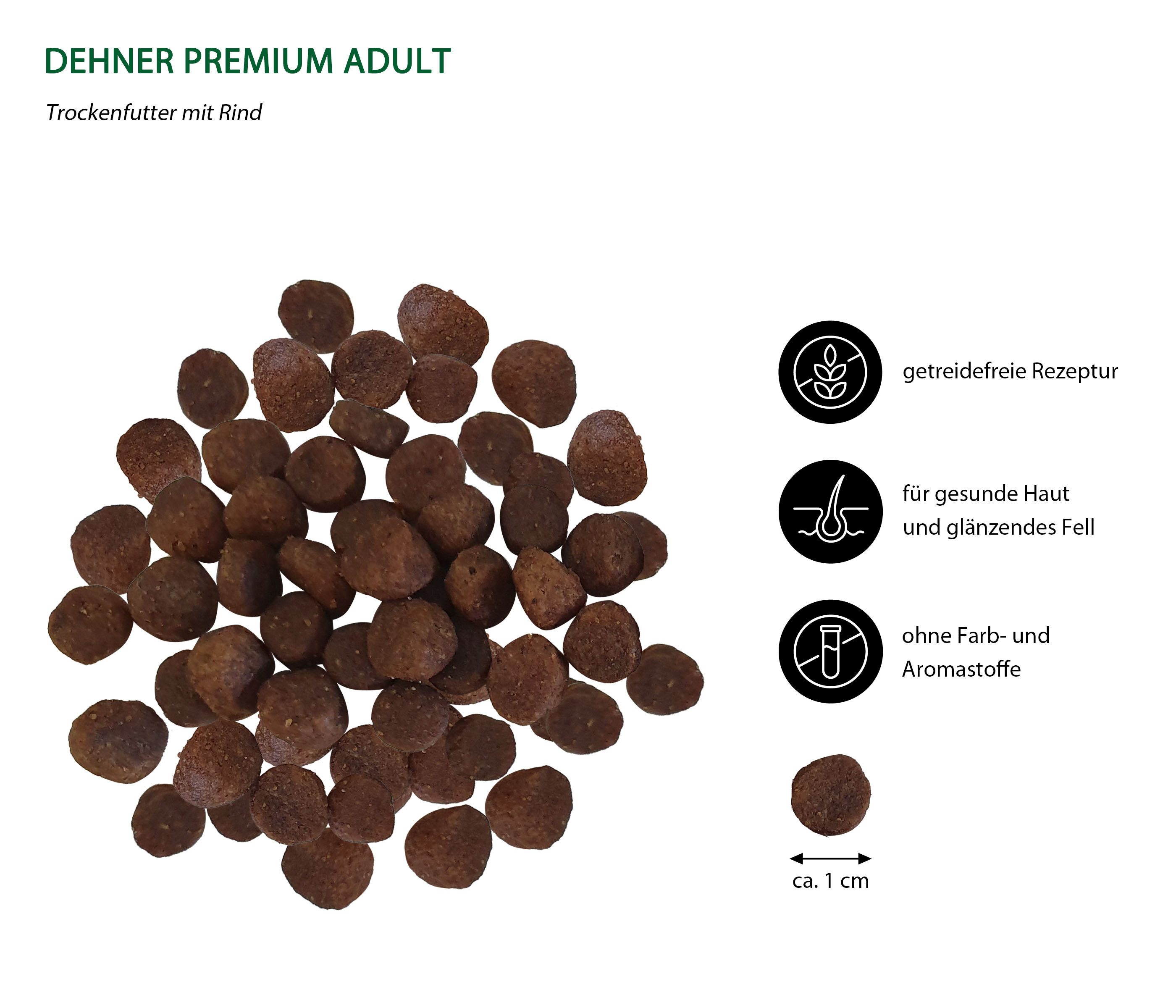 Dehner Trockenfutter, Adult, Forelle und Rind, 2 kg Rind, Trockenfutter für: Katze