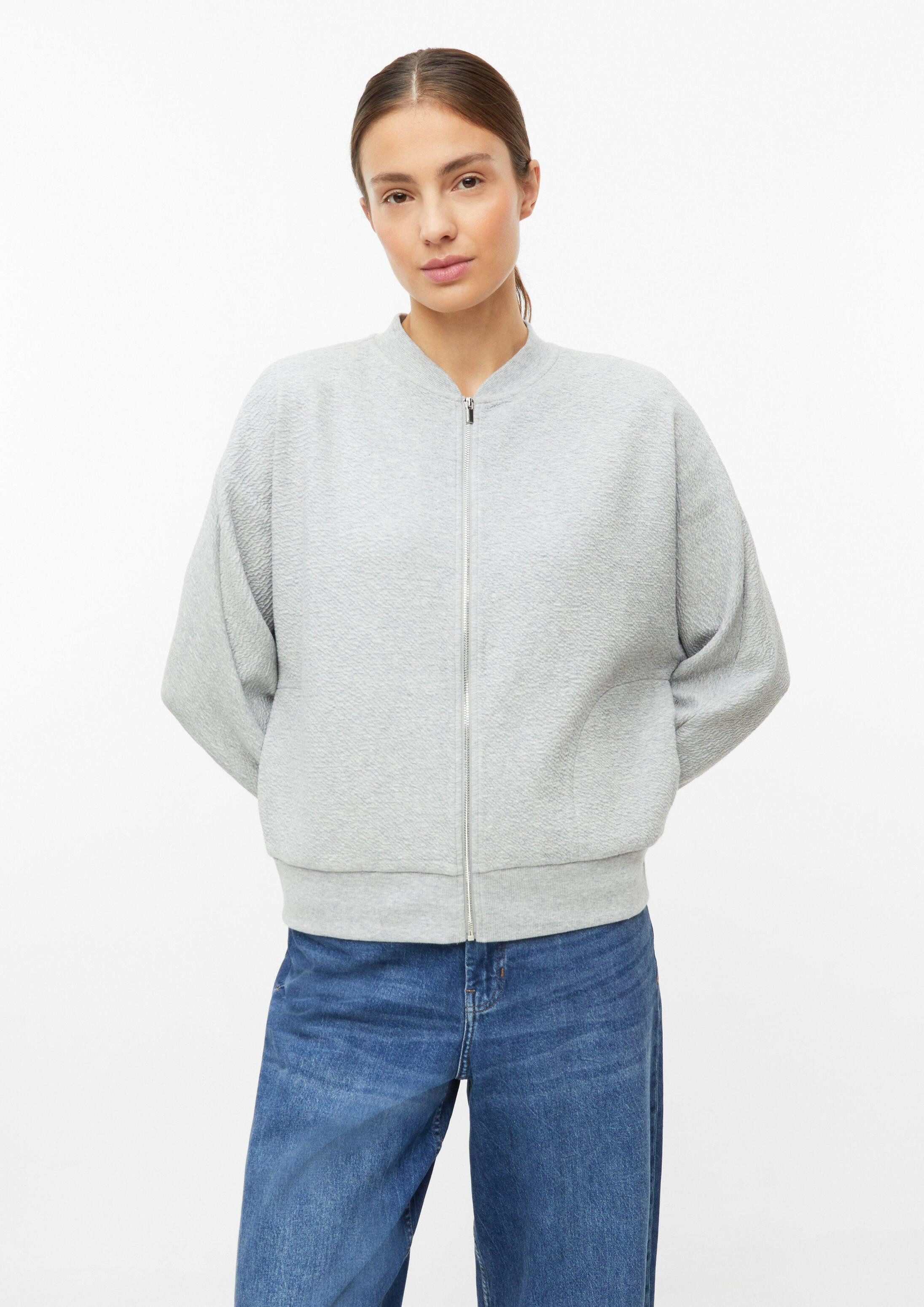 s.Oliver Sweatjacke Sweatshirt Jacke Strukturierter Sweatshirt-Blouson